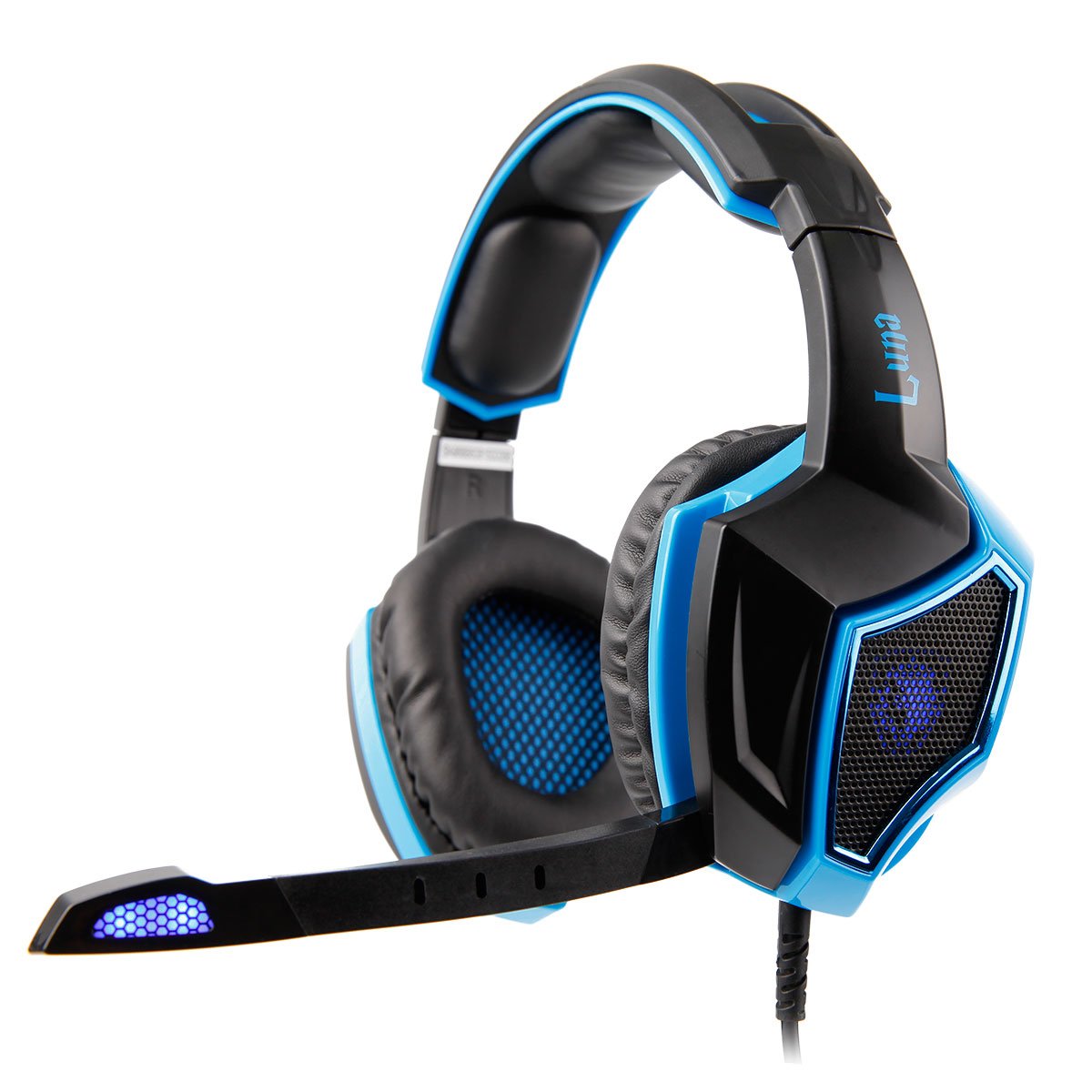 SADES SA-968 7.1 Luna Gaming Virtual Surround Sound Headset, Schwarz/Blau