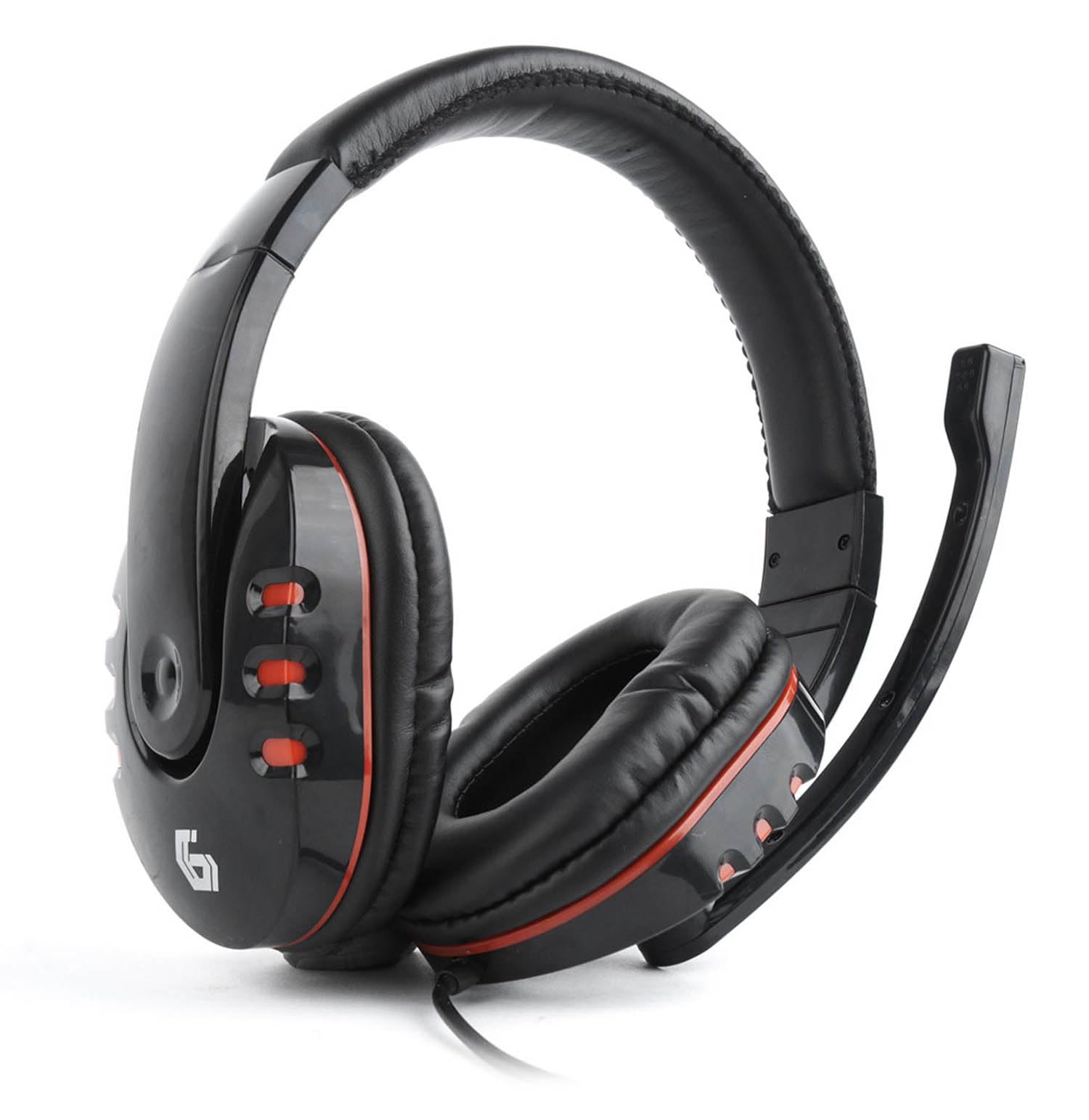Gembird Gaming Headset mit Lautstärkeregler - Bequemes Over-Ear-Design, Einstellbares Mikrofon, Kompatibel mit PC, PS4, Xbox, Glossy Black