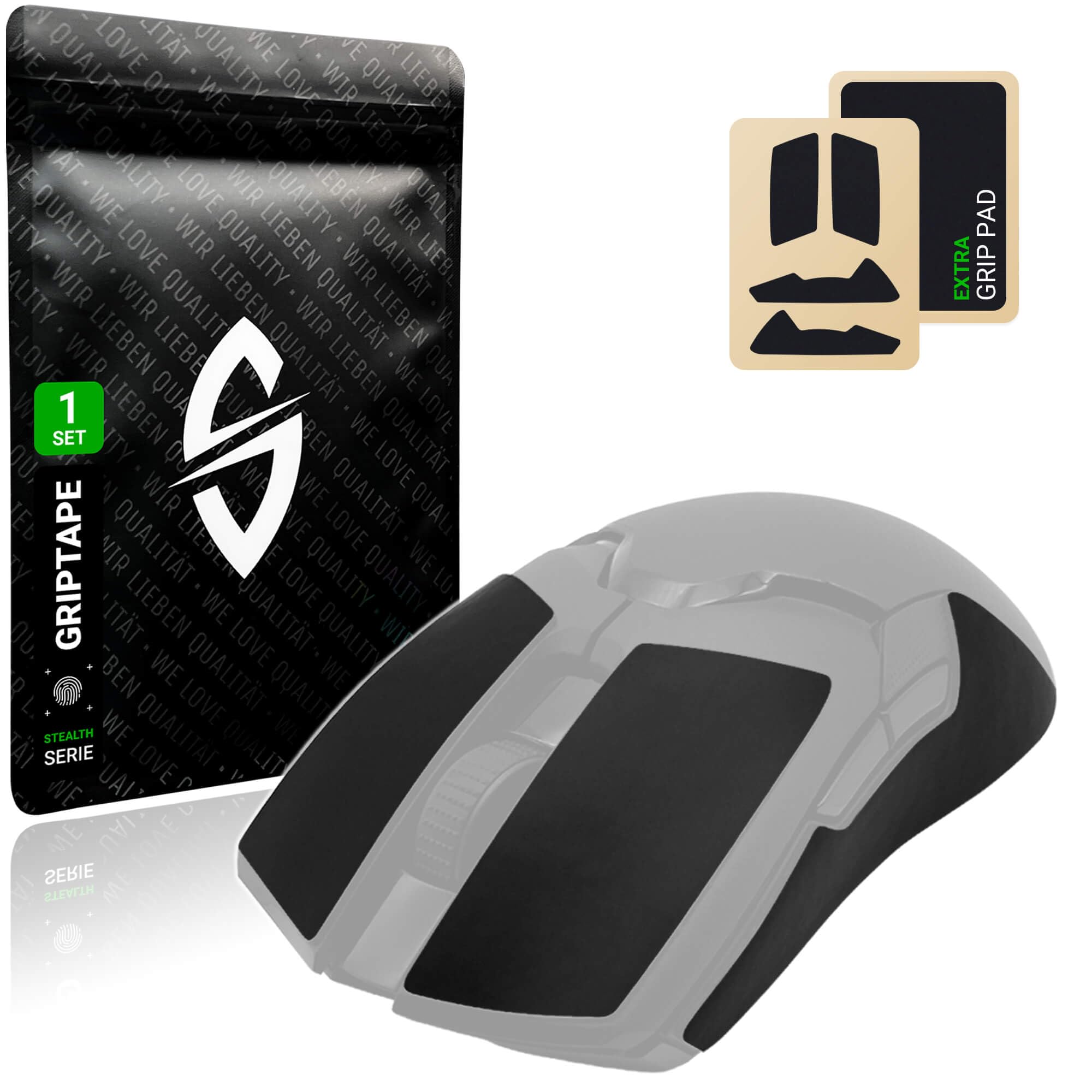 SensoryBoost Maus Grip Tape – kompatibel mit Razer Viper Ultimate, V2 (inkl. Zuschnitt-Pad) Schweißabsorbierend, extrem rutschfest & Ultradünn (0,5 mm) – Rückstandsfrei – Gaming Zubehör