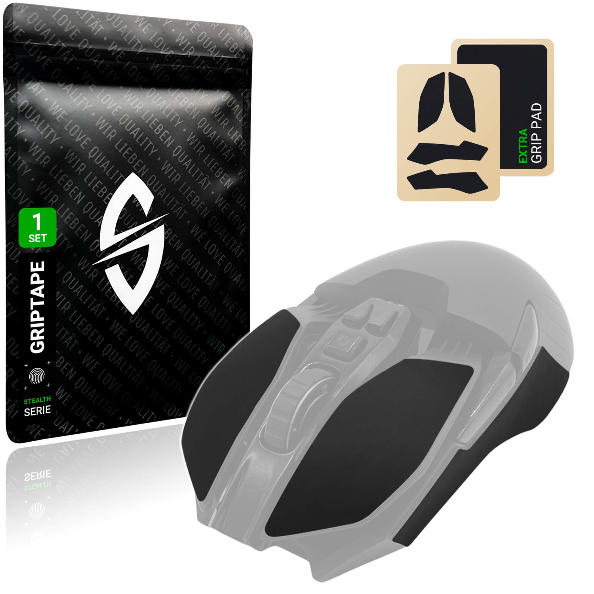 SensoryBoost Maus Grip Tape – kompatibel mit Logitech G903 (inkl. Zuschnitt-Pad) Schweißabsorbierend, extrem rutschfest & Ultradünn (0,5 mm) – Rückstandsfrei – Gaming Zubehör