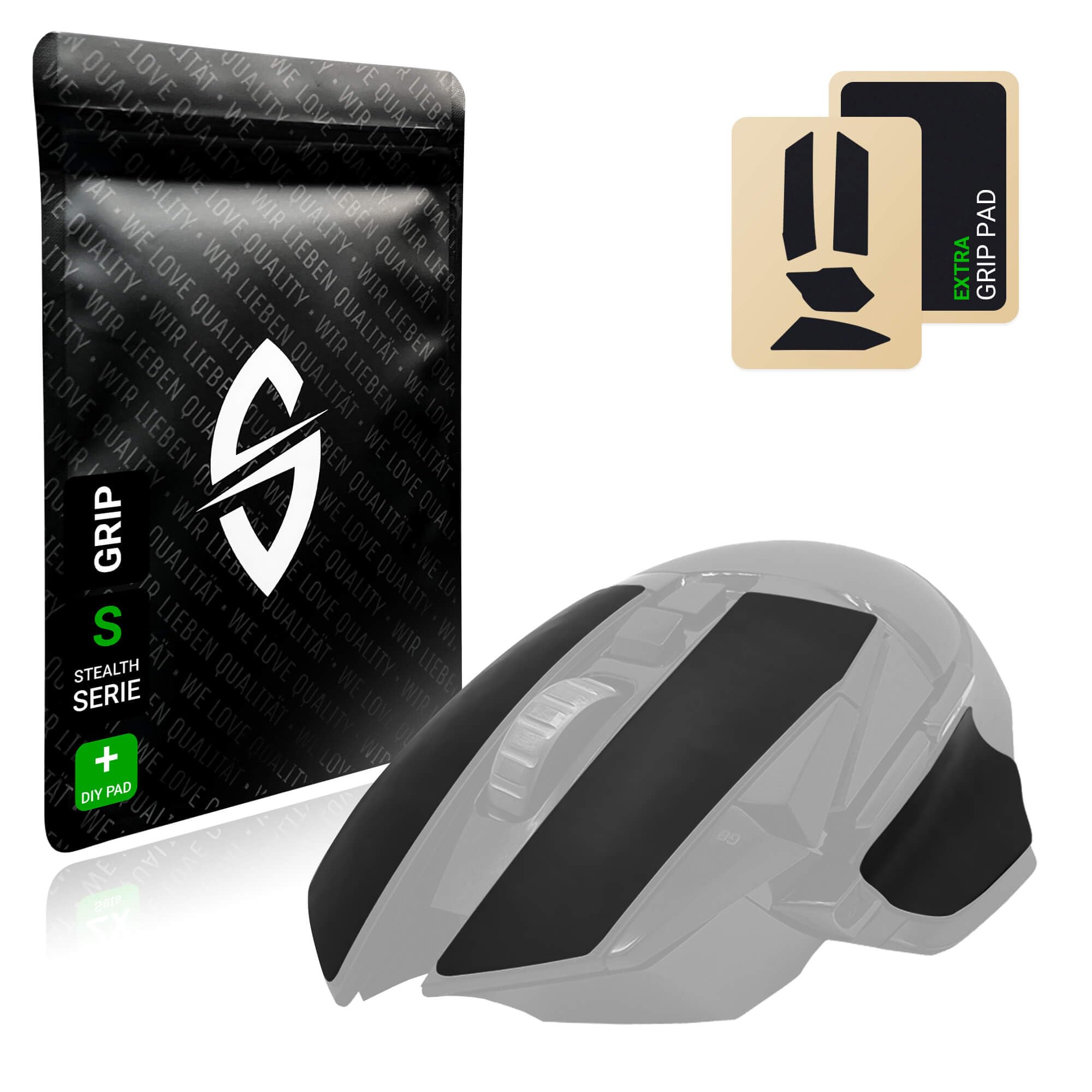 SensoryBoost Maus Grip Tape – kompatibel mit Logitech G502 (inkl. Zuschnitt-Pad) Schweißabsorbierend, extrem rutschfest & Ultradünn (0,5 mm) – Rückstandsfrei – Gaming Zubehör