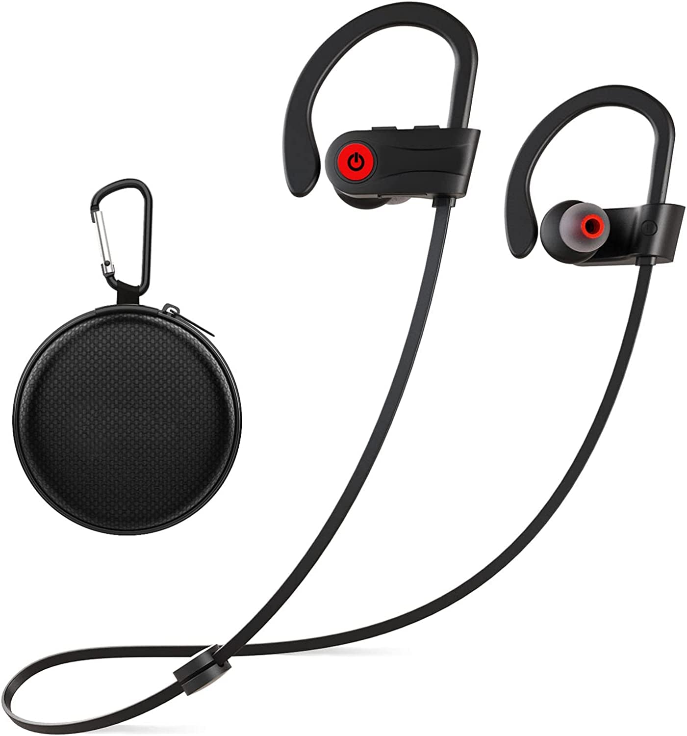 Otium In-Ear Sport Bluetooth Kopfhörer, Kabellose Hochleistung In-Ear Kopfhörer IPX7 Wasserdicht, Kabelgebunden Kopfhörer mit Mikrofon 9 Stunden Wiedergabe für Sport, Schwarz