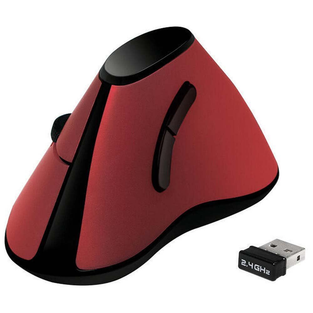 LogiLink ID0159 Ergonomische Vertical-Maus, Funk rot