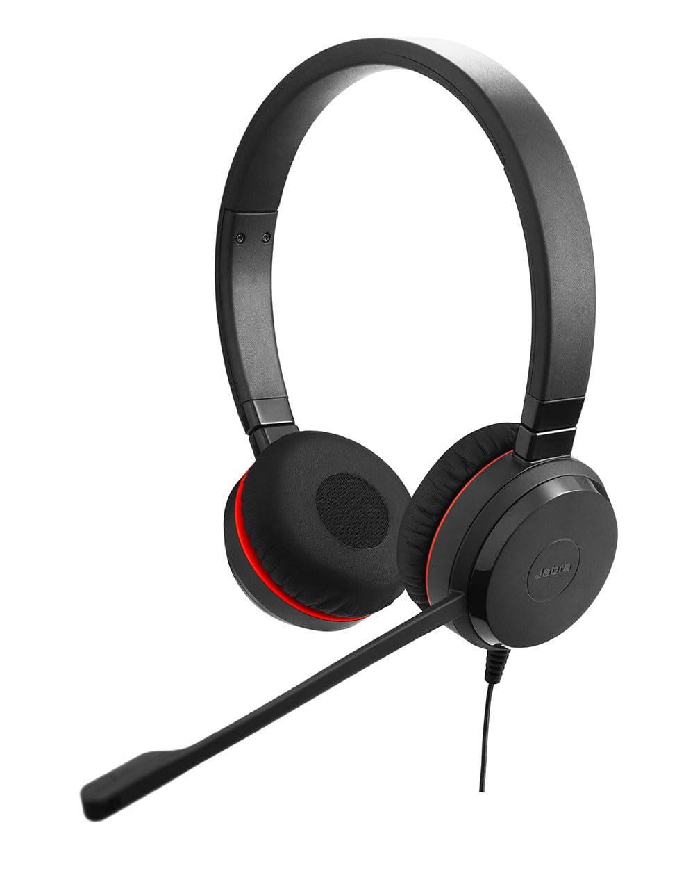 Jabra Evolve 20 SE UC Stereo Headset – Unified Communications Kopfhörer für VoIP Softphone mit passivem Noise-Cancelling – USB-A Kabel mit Anrufsteuerung – schwarz