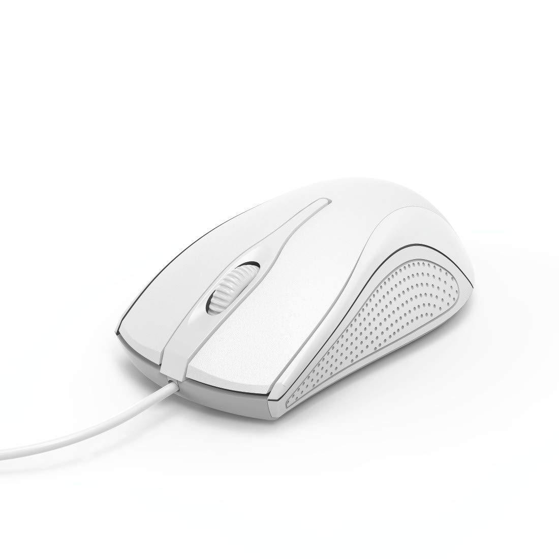 Hama Computermaus mit Kabel (Maus mit 3 Tasten für PC, Laptop und Notebook, geeignet für Rechts- und Linkshänder, 1000 dpi, Betriebssysteme: Windows 11/10/8/7/Vista/XP, MAC OS 10.10 oder höher) weiß
