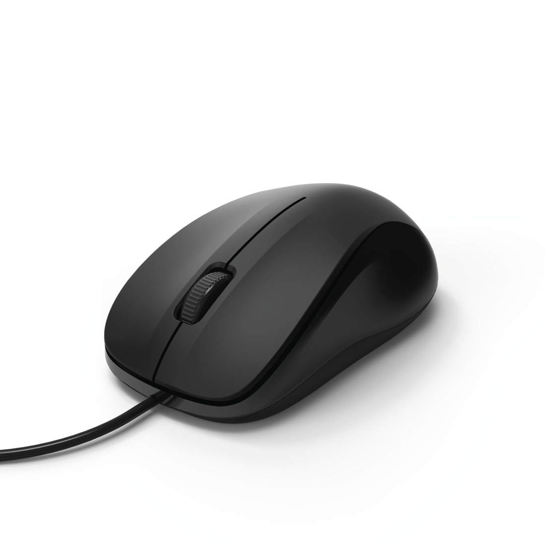 Hama Computermaus mit Kabel (Maus ohne Klickgeräusche für PC, Laptop und Notebook, geeignet für Rechts- und Linkshänder, gummierte Oberfläche für Gute Griffigkeit, 1200 DPI,) schwarz