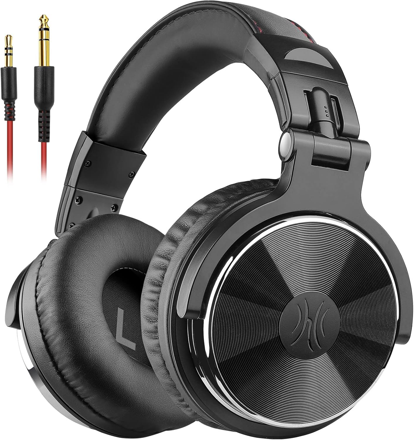 OneOdio Kopfhörer, kabelgebunden, DJ, Piano, Gitarre mit Mikrofon, Hi-Res Audio, extra Bass, leicht, Komfort, faltbar, Kopfhörer mit Share-Port, 2 Kabel – Headset für PC Studio Monitor AMP Pro-10