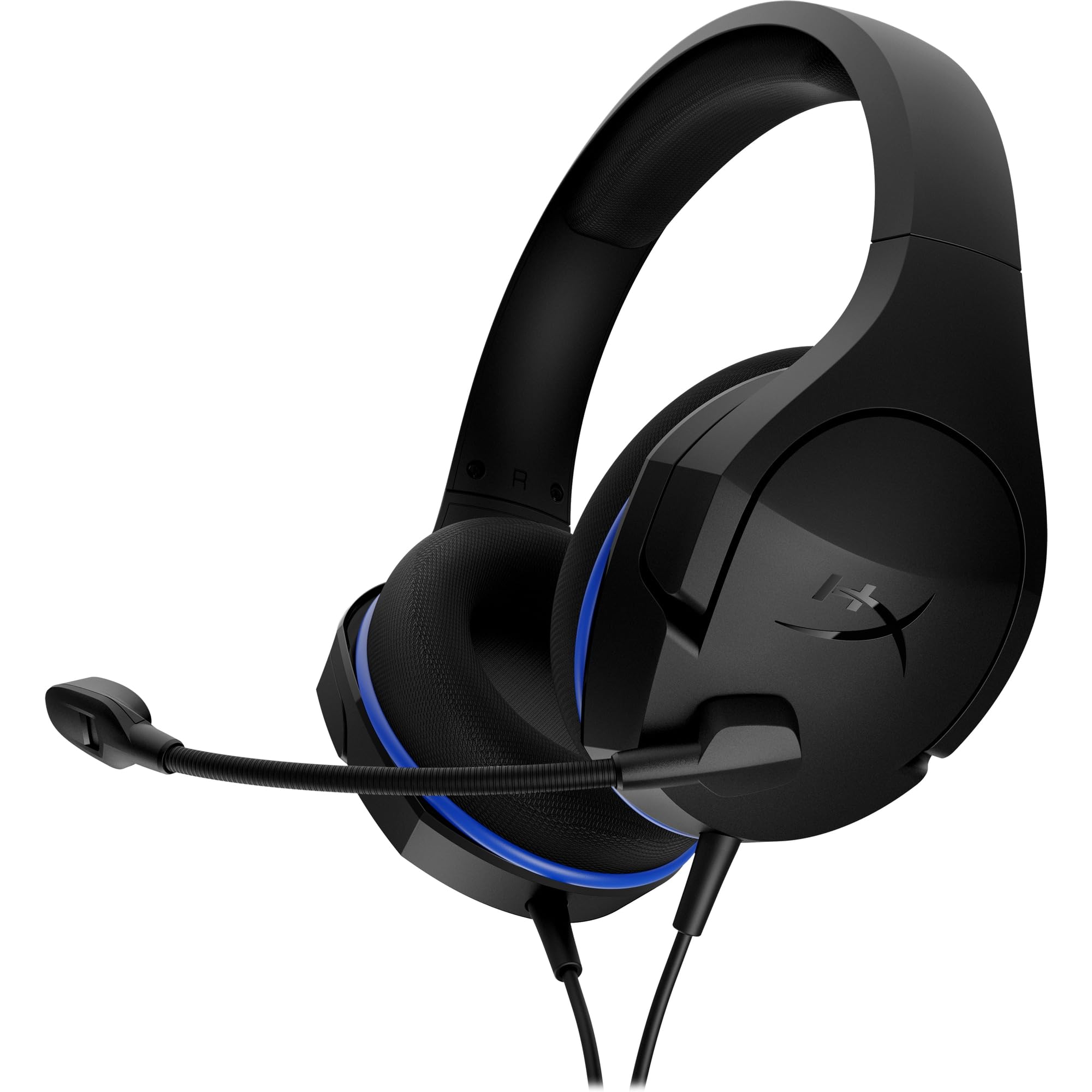 HyperX Cloud Stinger Core Gaming-Headset, Over-Ear, 40-mm-Treiber, integrierte Kabelsteuerung, kompatibel mit PS5, PS4, PS4 Pro und PC, flexibles Mikrofon, Schwarz-Blau