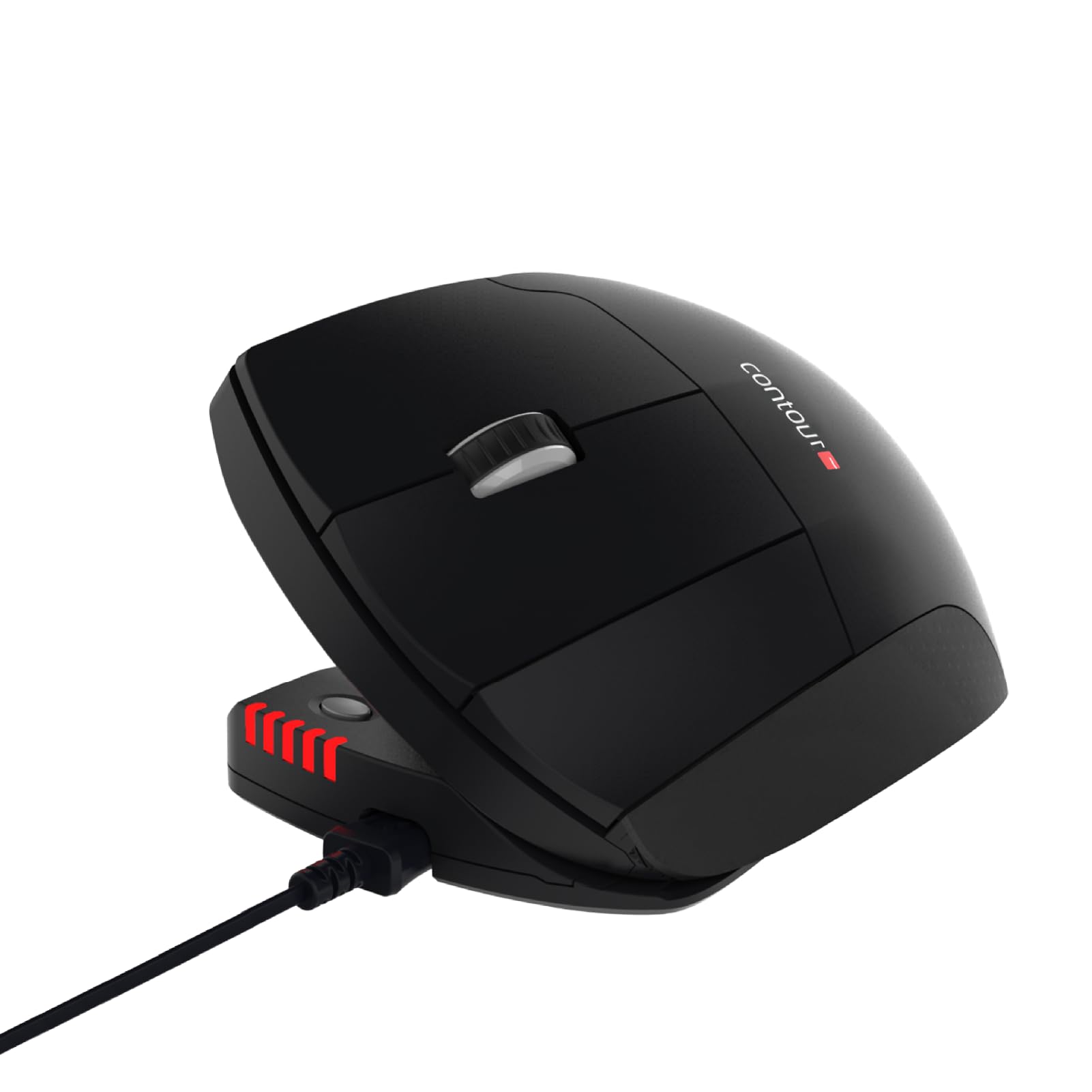 Contour Unimouse | Preisgekrönte ergonomische Computermaus mit Daumenauflage | Kabelmaus | Vertikale Maus für Linkshänder | Anpassbarer Winkel 35-70 Grad | 6 Tasten + Scroll-Rad | Für Windows + Mac