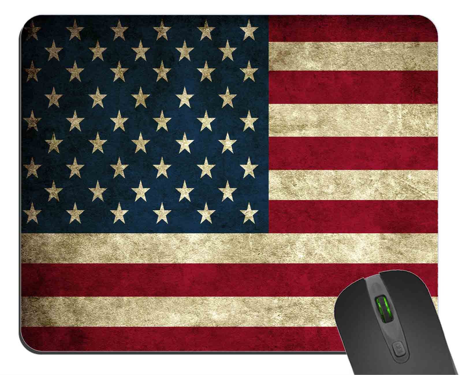 Gaming Maus Pad Custom, USA American Flagge Personalisiertes Design rutschfeste Gummi Mauspad