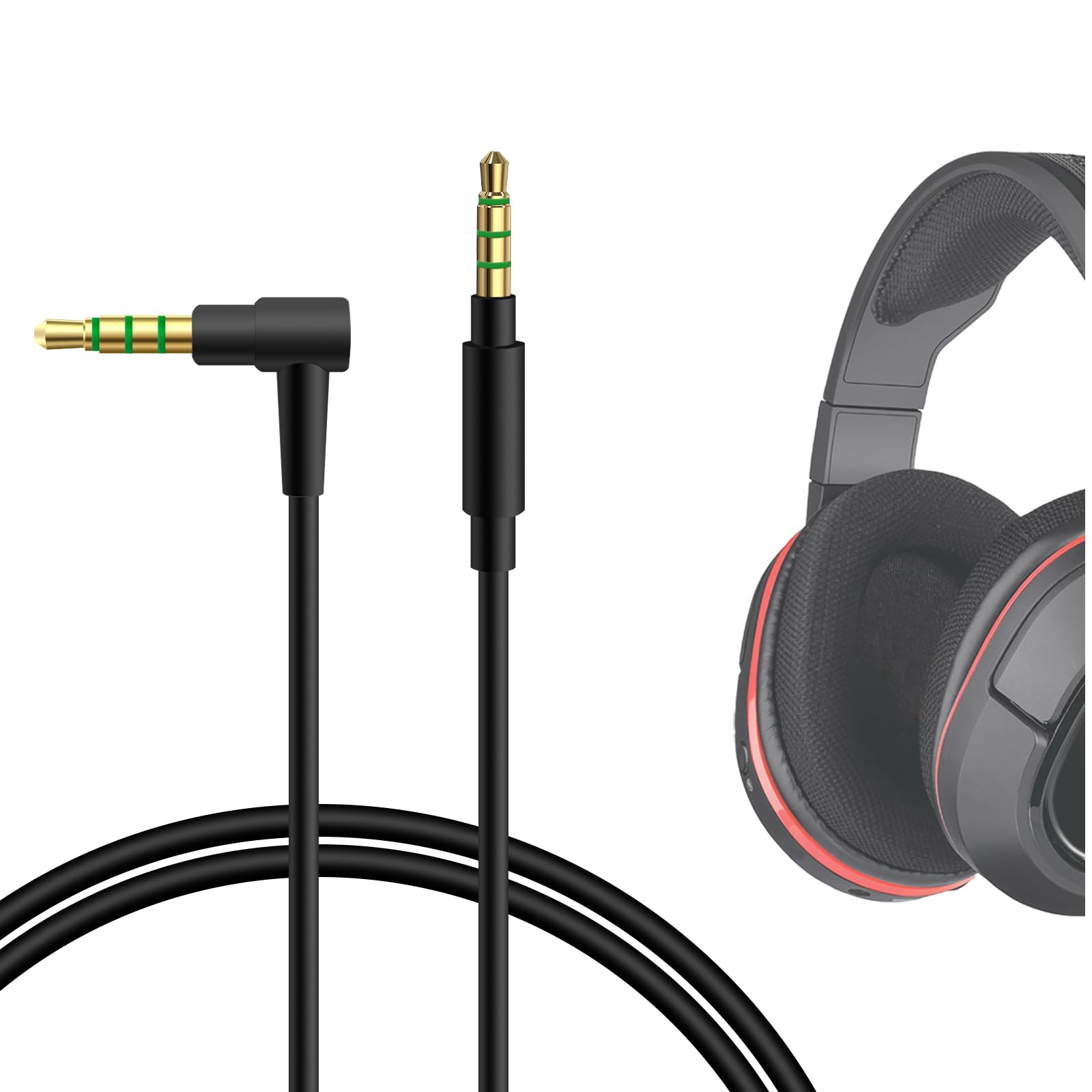 GEEKRIA Gaming-Headset-Verlängerungskabel, kompatibel mit Turtle Beach Elite Pro 2, Skullcandy Aviator 900 ANC, PS5 / Xbox Series Controller, u. v. m. 3,5-mm-Klinken (1 m)