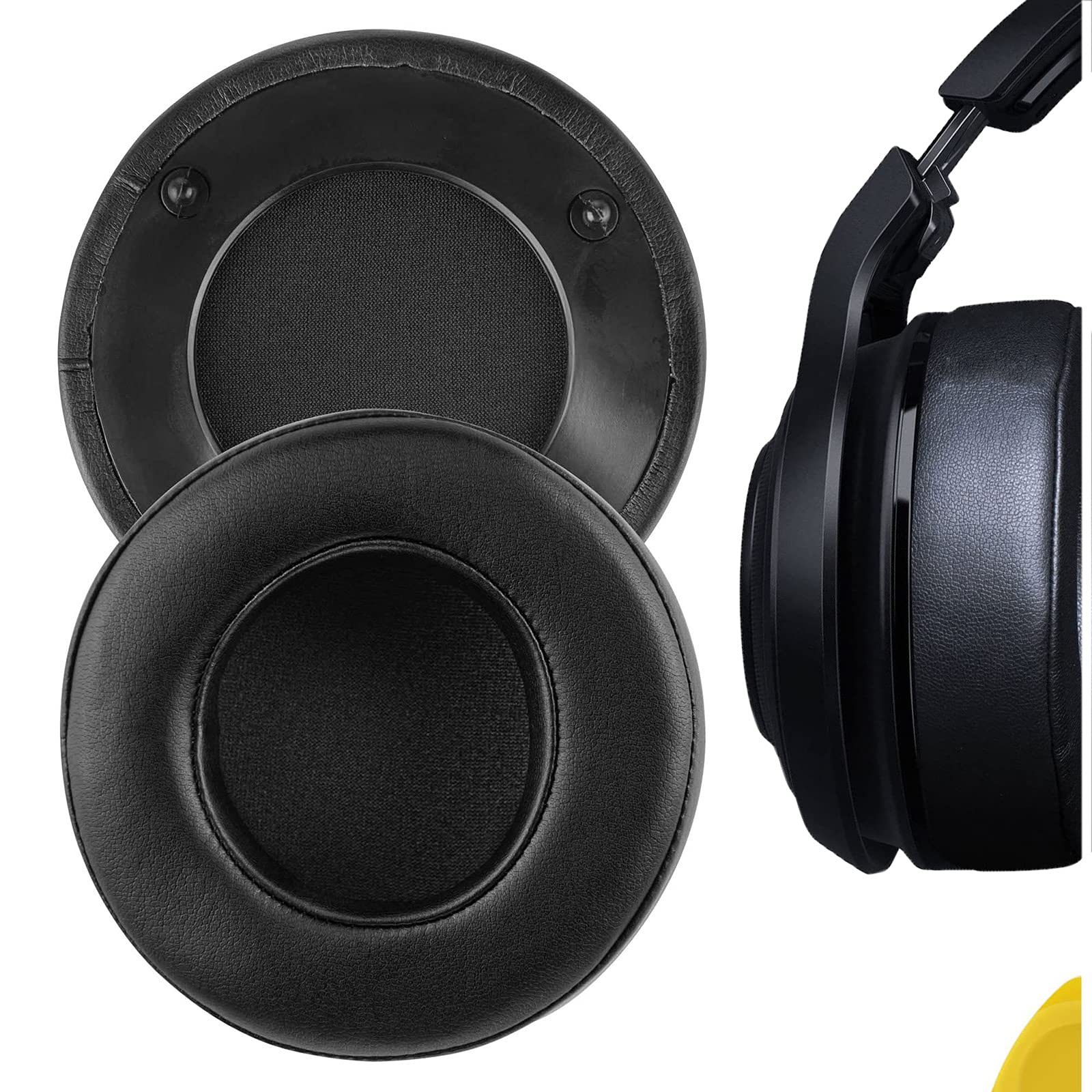 Geekria Ersatz-Ohrpolster für Razer Man O' War 7.1 Wireless/Wired, Destiny 2/Overwatch Tournament Edition Gaming Kopfhörer, Ohrpolster, Reparaturteile (schwarz)