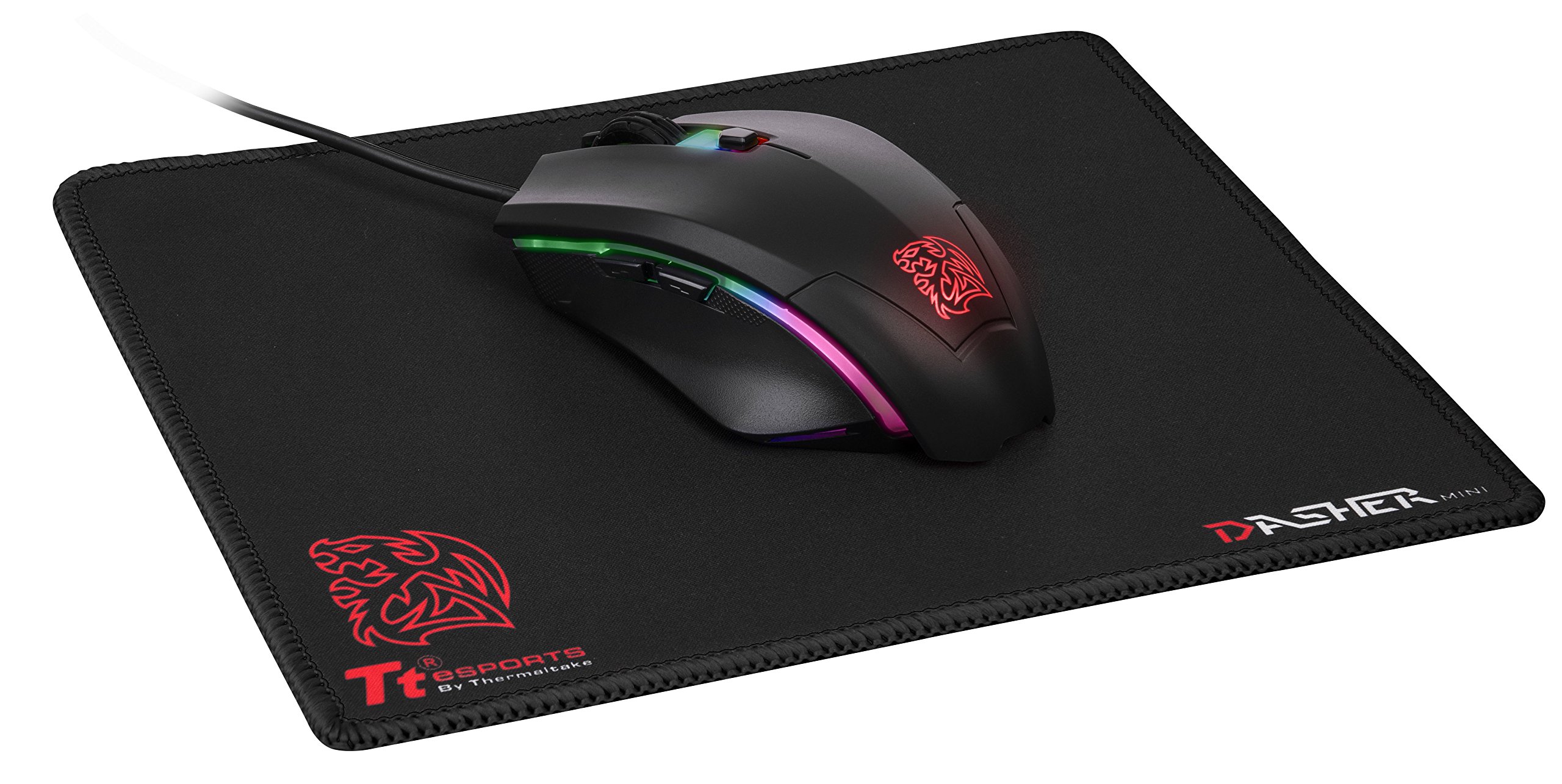 Tt eSPORTS MO-TER-WDOTBK-01 Talon Elite RGB Combo Gaming Maus und Mauspad schwarz (Deutsches Tastaturlayout)