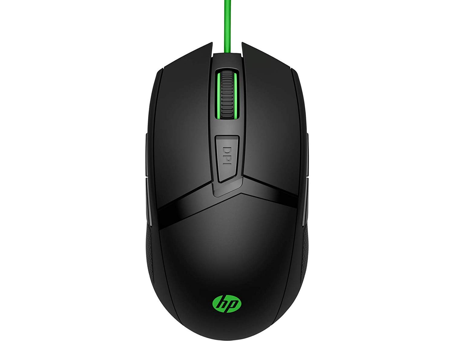 HP Pavilion Gaming 300 (4PH30AA) Maus (kabelgebunden, LED-Beleuchtung, 8 Tasten, 5.000 dpi) schwarz/grün