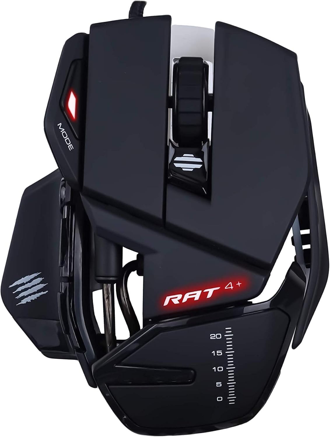 Gaming Maus - Mad Catz Rat 4+ - Kabelgebunden - Optischer Sensor bis 7.200 DPI - 7 programmierbare Tasten - Ergonomisch - PC