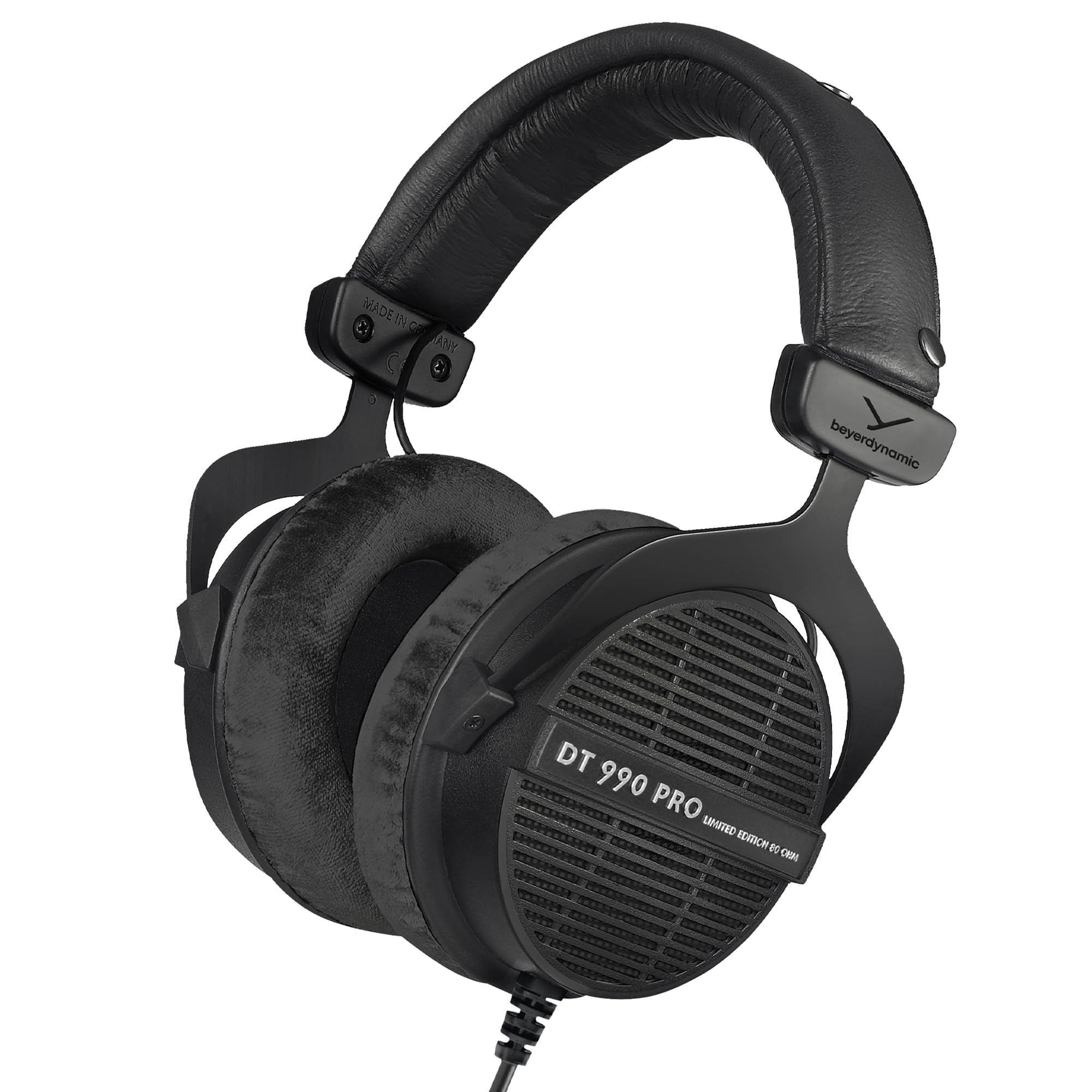 beyerdynamic DT 990 PRO Einseitiger, kabelgebundener On-Ear-Studio-Kopfhörer für Mixing, Mastering und Editing 80 Ohm, in Farbe schwarz