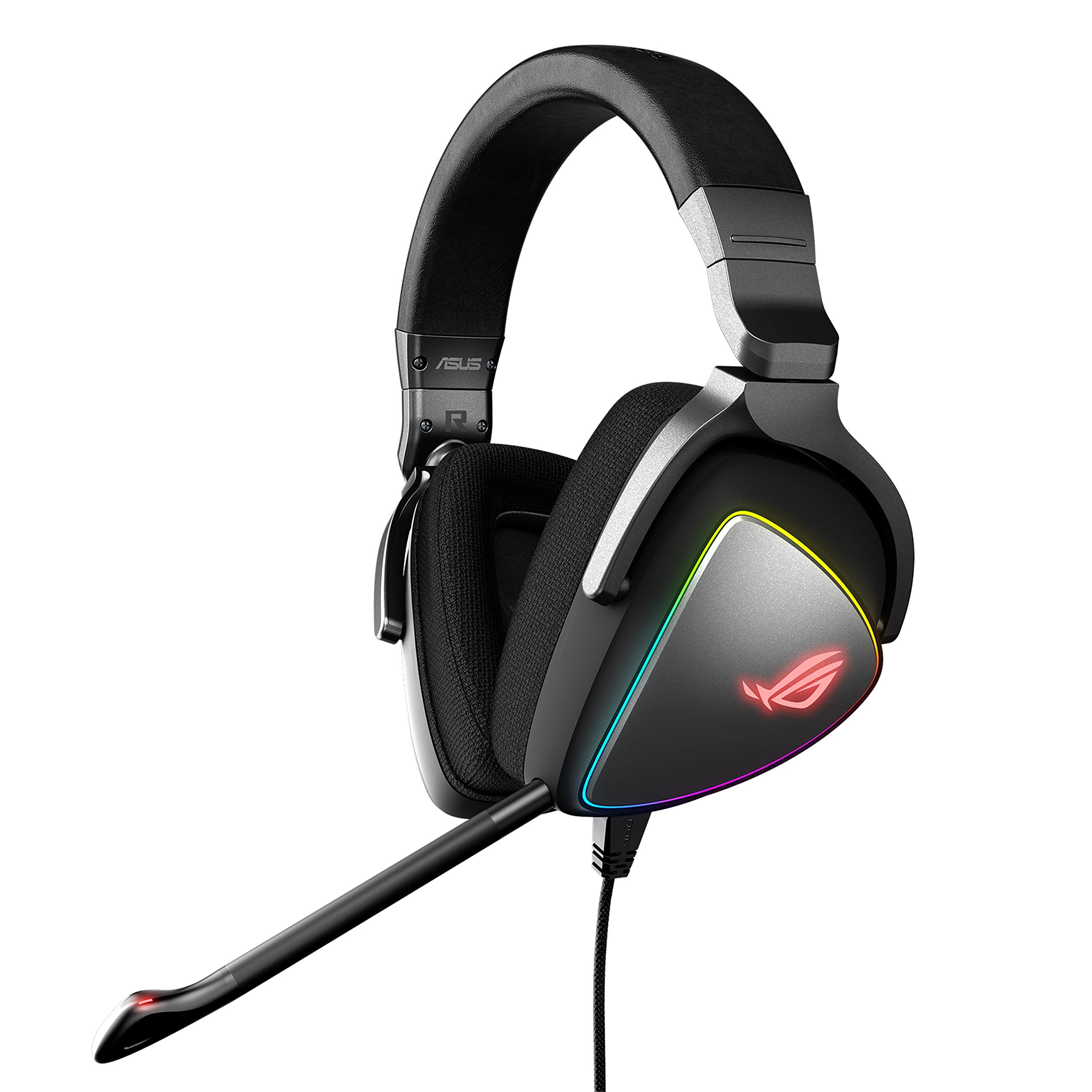 ASUS Gaming-Headset ROG Delta | Headset mit Mikrofon und Hi-Res ESS Quad-DAC | kompatible Gaming-Kopfhörer für PC, Mac, PS4, Xbox One | Aura-Sync-RGB-Beleuchtung