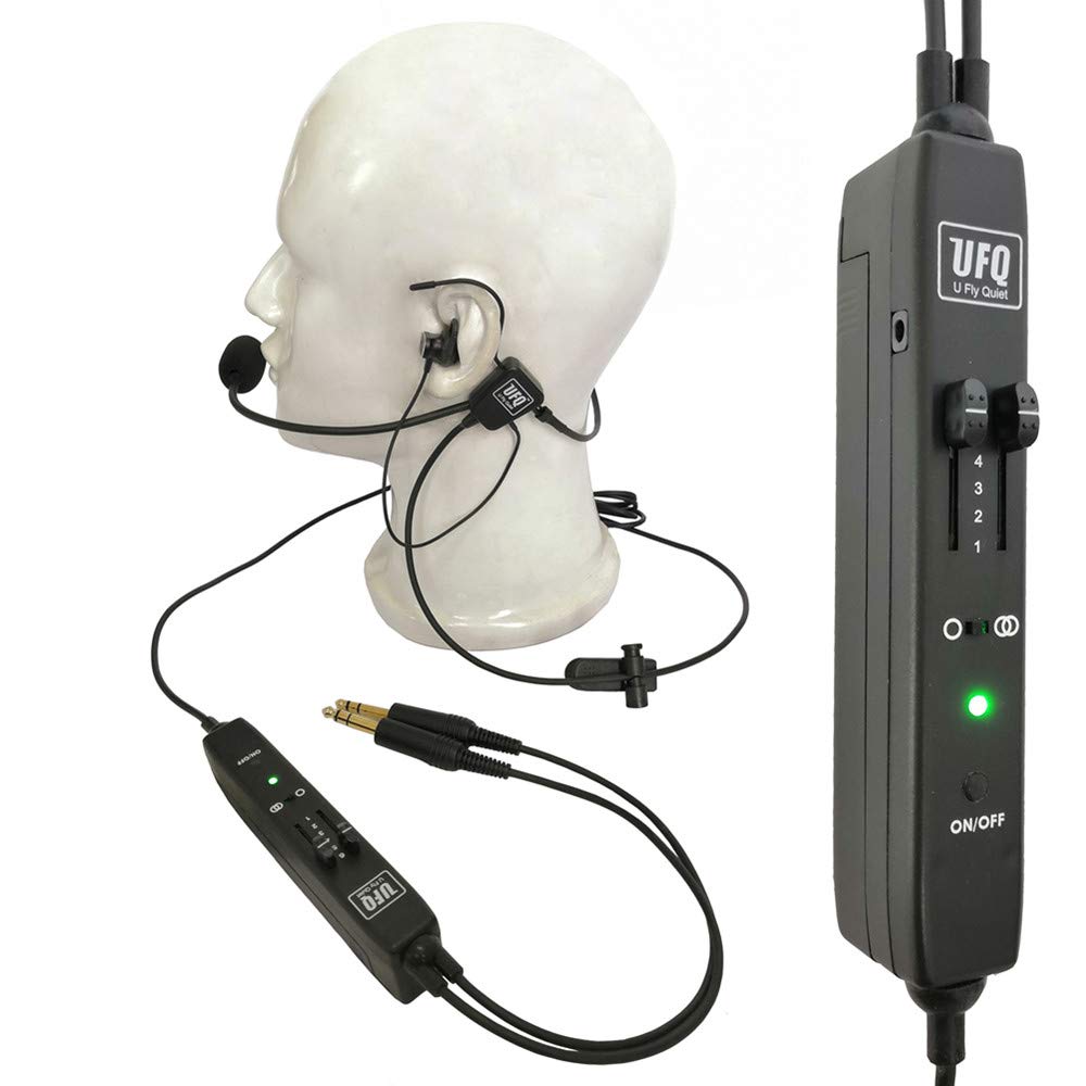 UFQ ANR L2 Hi-Lite In-Ear-Luftfahrt-Headset, vergleichbar mit XXXX Proxxxxxt, Aber superleicht, nur 175 g, klare Kommunikation, tolle Klangqualität für Musik mit MP3-Eingang