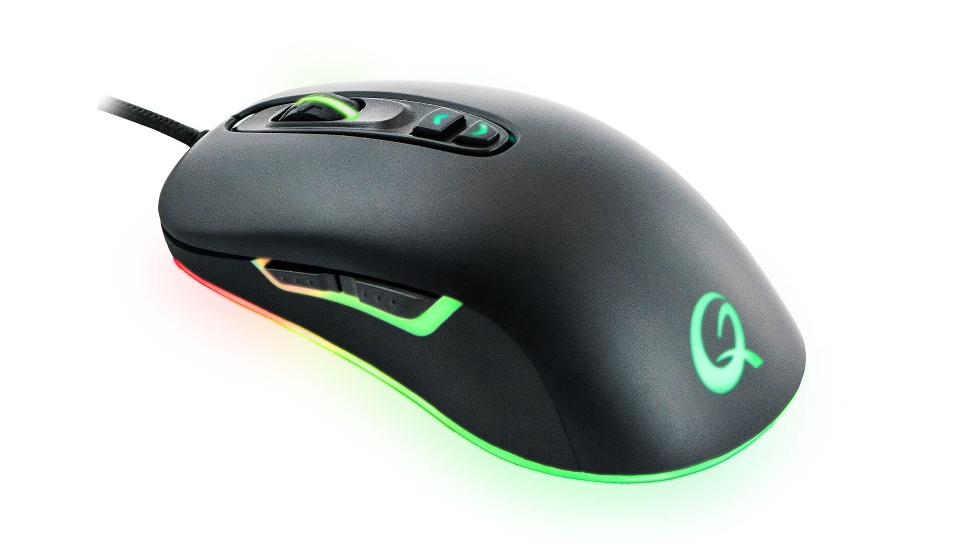 Qpad DX-80 Pro Gaming Maus, Optical Mouse, bis zu 8.000 DPI, LED Beleuchtung, Schwarz