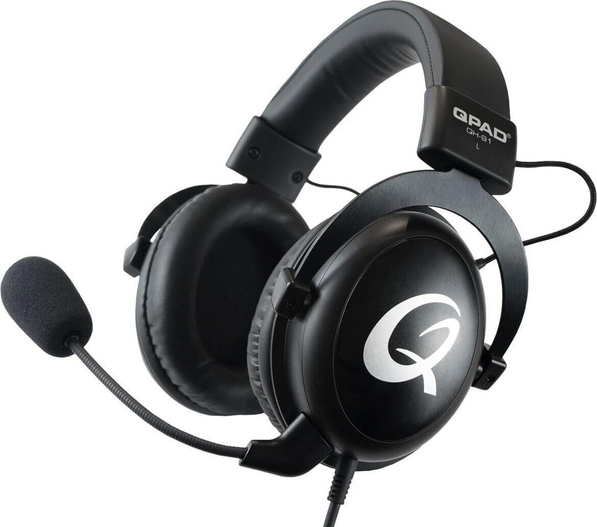 QH-92 Pro Gaming Headset Premium - Kopfhörer für PC-Gaming - PS4 - XBox - Nintendo Switch - Laptop - Smartphone und Tablet - Over Ear - 53-mm Treiber und Mikrofon mit Rauschunterdrückung