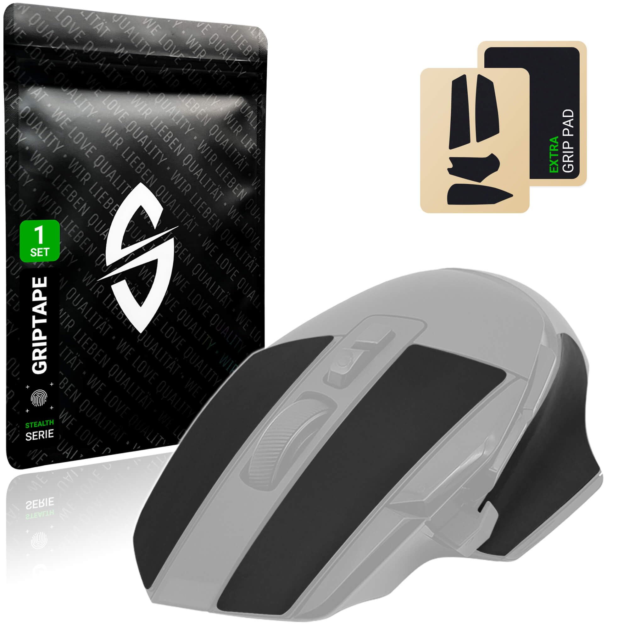 SensoryBoost Maus Grip Tape – kompatibel mit Logitech G502 X (inkl. Zuschnitt-Pad) Schweißabsorbierend, extrem rutschfest & Ultradünn (0,5 mm) – Rückstandsfrei – Gaming Zubehör