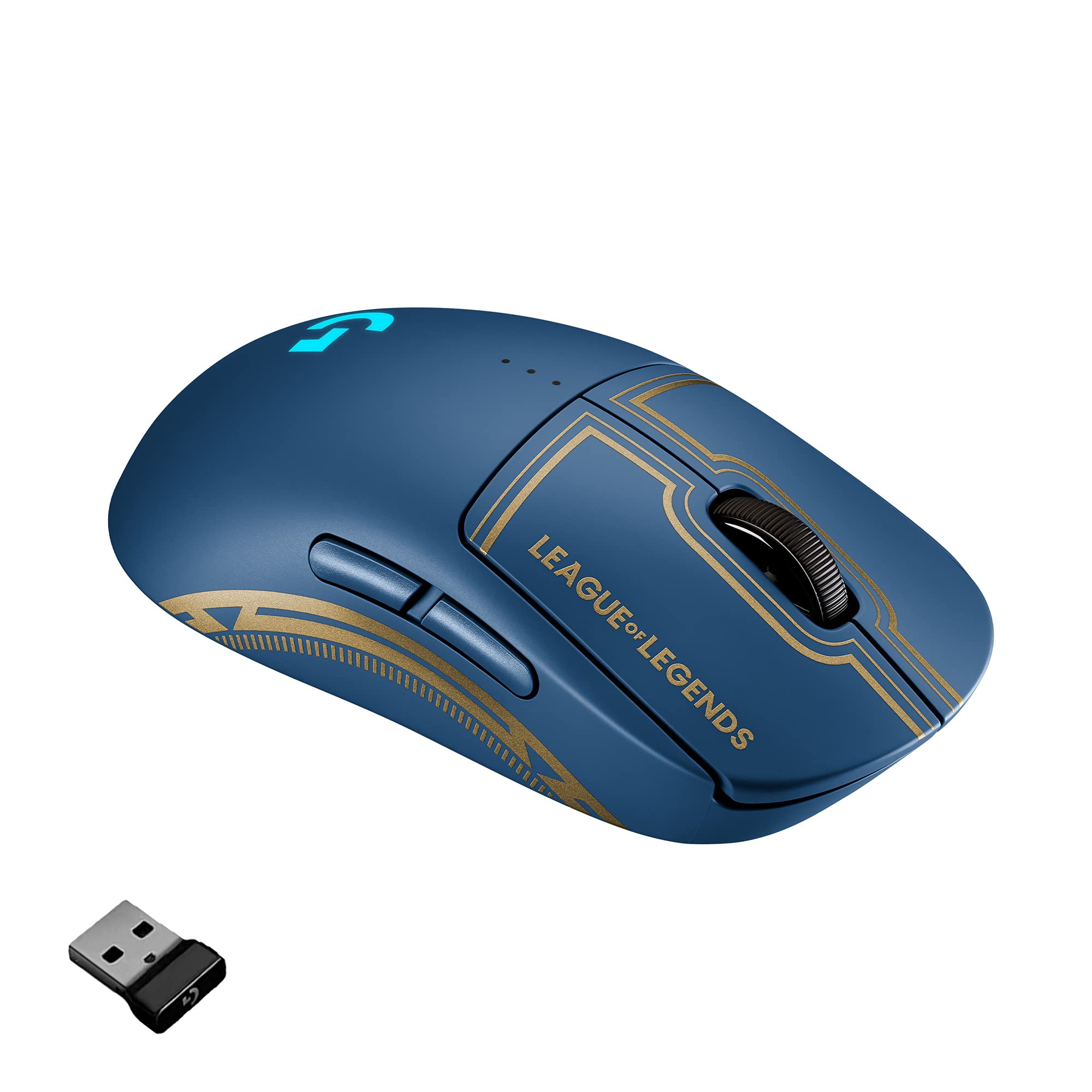 Logitech G PRO Kabellose Gaming-Maus - LIGHTSPEED, HERO 25K Sensor, 25.600 DPI, RGB, 4-8 programmierbare Tasten, Beidhändig, Offizielle League of Legends Edition