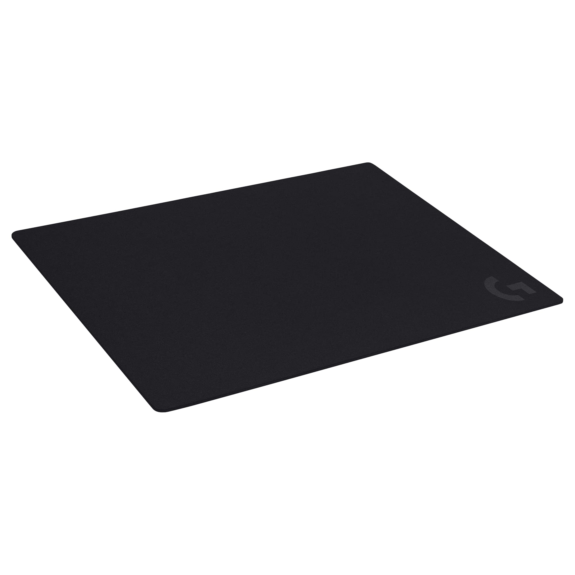 Logitech G Contributions G640 Großes Stoff-Gaming-Mauspad, optimiert für Sensoren, mäßige Oberflächenreibung, rutschfeste Mausmatte, Mac- und PC, Zubehör, 460 x 400 x 3 mm - Schwarz