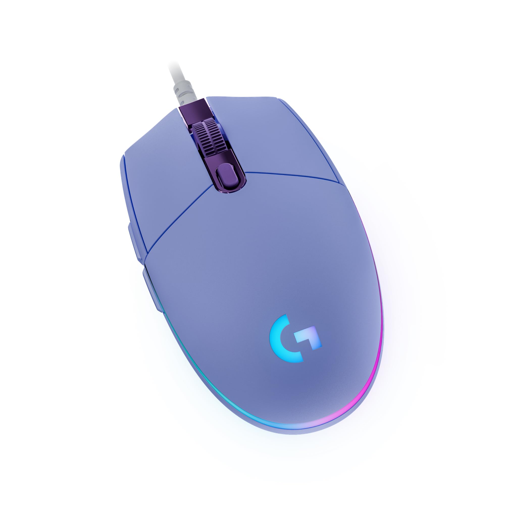 Logitech G203 Gaming-Maus mit anpassbarer LIGHTSYNC RGB-Beleuchtung, 6 programmierbare Tasten, spieletauglicher Sensor, Abtastung mit 8.000 DPI, Geringes Gewicht - Lila