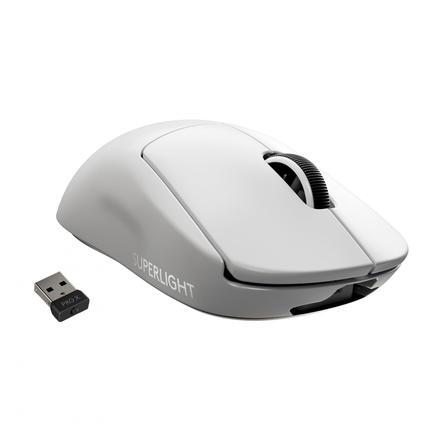Logitech G PRO X SUPERLIGHT kabellose Gaming-Maus mit HERO 25K Sensor, Ultra-leicht mit 63g, 5 programmierbare Tasten, 70 Stunden Akkulaufzeit, PTFE-Füße ohne Zusatzstoffe, PC/Mac - Weiß