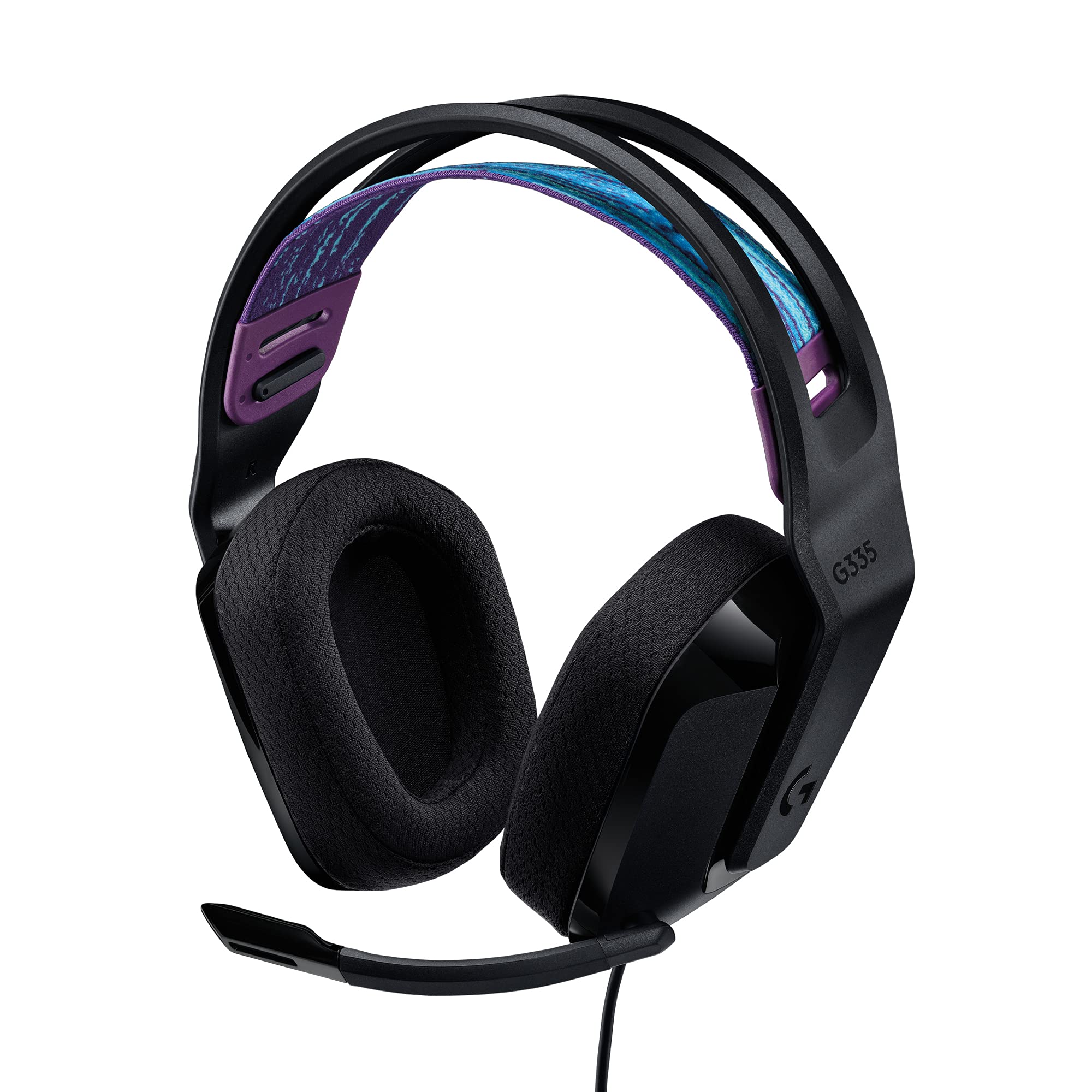 Logitech G G335, Kabelgebundenes Gaming-Headset, Mikrofon mit Flip-Stummschalter, 3,5-mm-Audioanschluss, Memory Foam-Ohrpolster, leicht, kompatibel PC, PlayStation, Xbox, Nintendo Switch - Schwarz