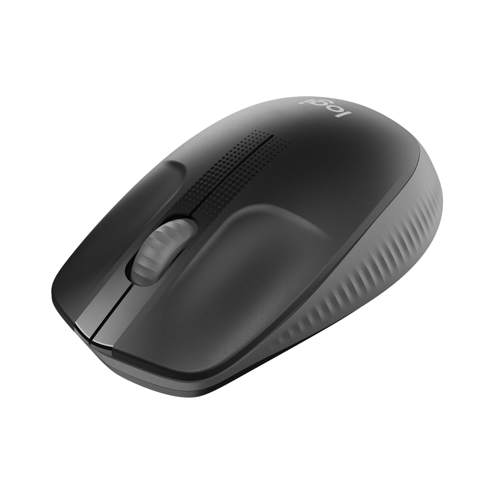 Logitech kabellose Maus M190, geschwungenes Design für beidhändige Nutzung, Batterielebensdauer von 18 Monaten plus Stromsparmodus, USB-Empfänger, präzise Kontrolle dank breitem Rad und Tasten Schwarz