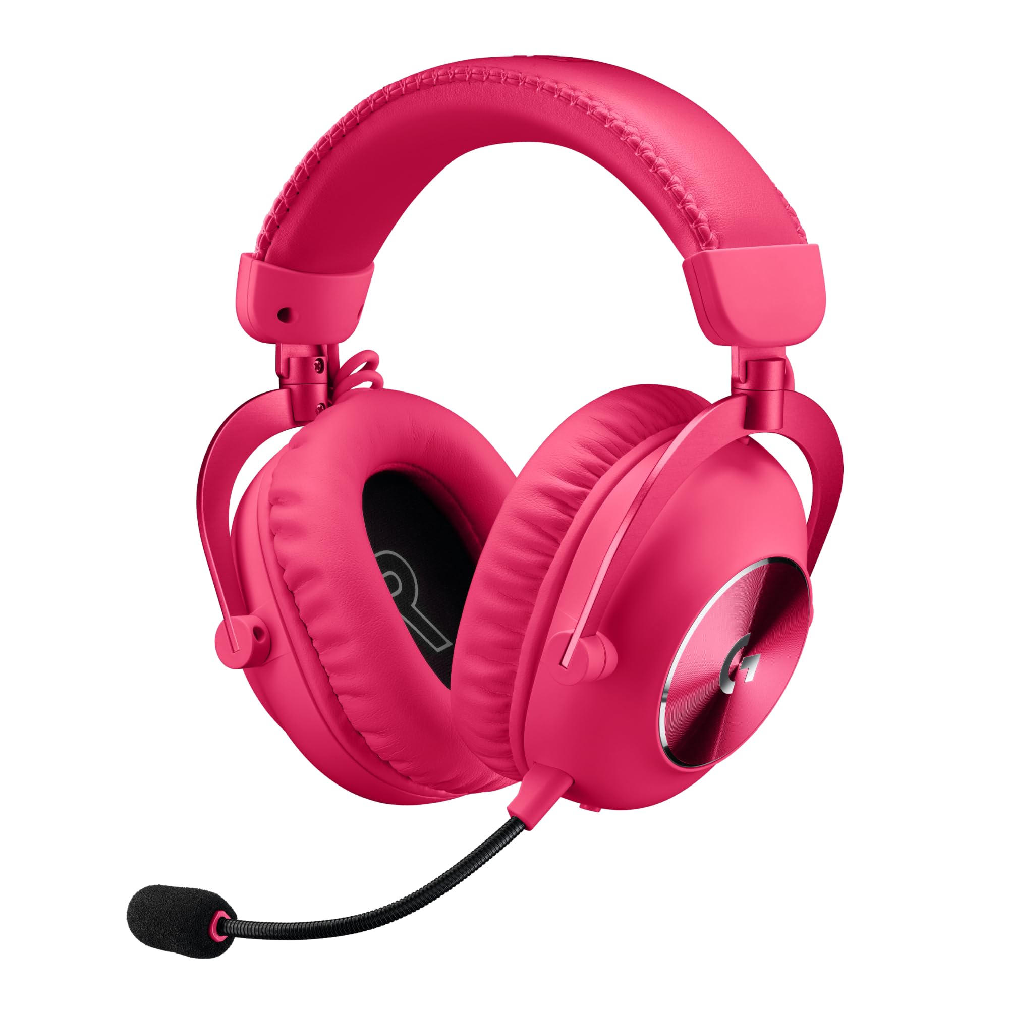 Logitech G PRO X 2 Lightspeed Wireless Gaming Headset, abnehmbares Boom-Mic, 50-mm-Graphen-Treiber, DTS:X-Kopfhörer 2.0–7.1 Surround, Bluetooth/USB/3,5 mm Aux, PC, PS5, PS4 - Magenta