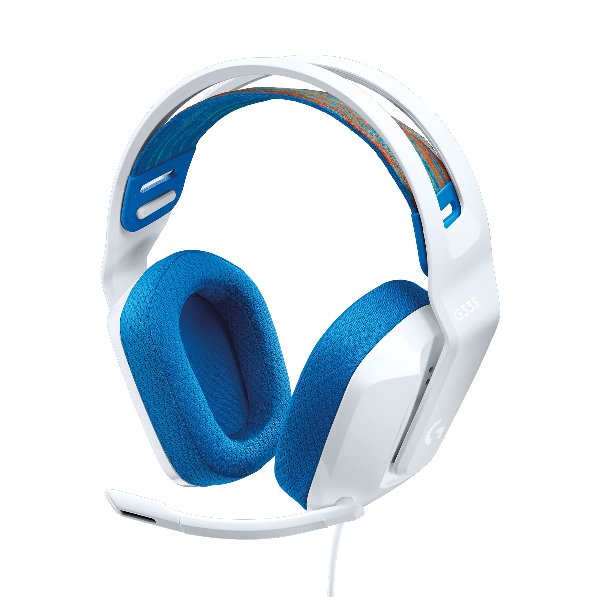 Logitech G G335, Kabelgebundenes Gaming-Headset, Mikrofon mit Flip-Stummschalter, 3,5-mm-Audioanschluss, Memory Foam-Ohrpolster, leicht, kompatibel PC,PlayStation, Xbox,Nintendo Switch - Weiß