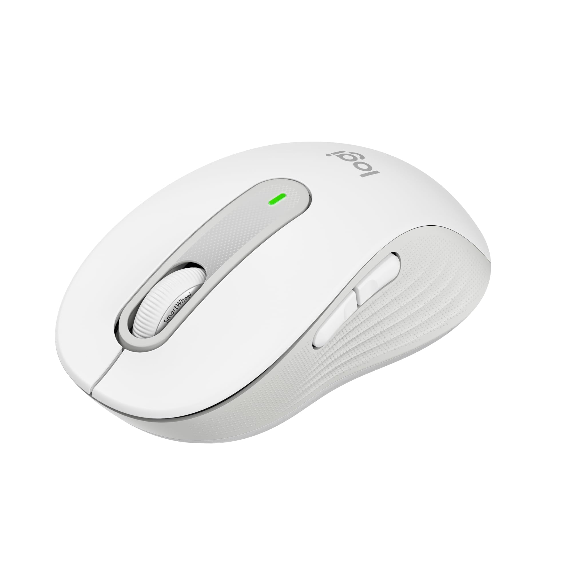 Logitech Signature M650 Kabellose Maus - für kleine bis mittelgroße Hände, 2-Jahres-Batterie, Leise Klicks, Anpassbare Seitentasten, Bluetooth, Kompatibilität mit mehreren Geräten - Weiß