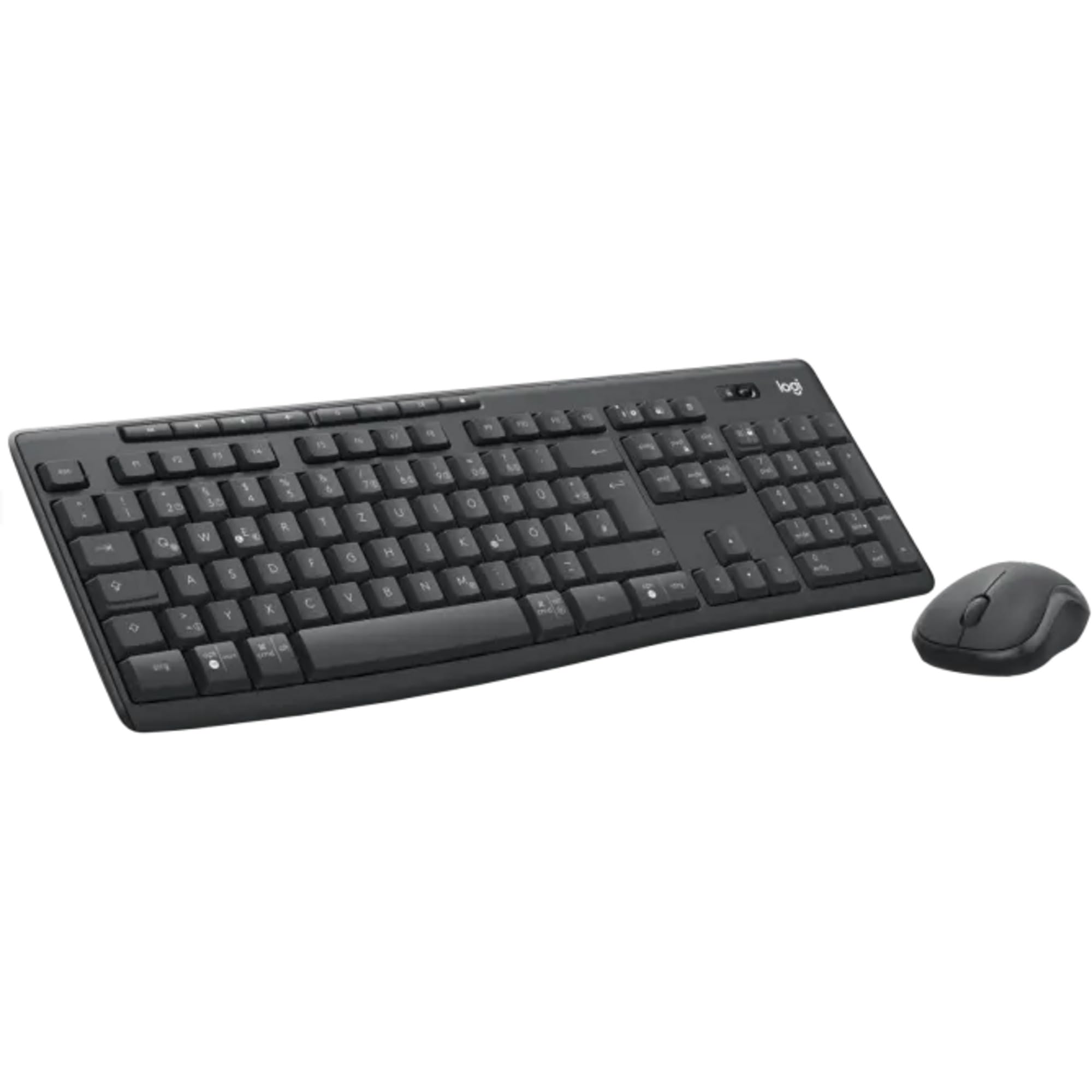 Logitech MK370 Combo for Business, große Tastatur und Maus kabellos, sicherer Logi Bolt USB-Empfänger, Bluetooth, global Zertifiziert Windows/Mac/Chrome, Linux, Deutsches QWERTZ - Grau