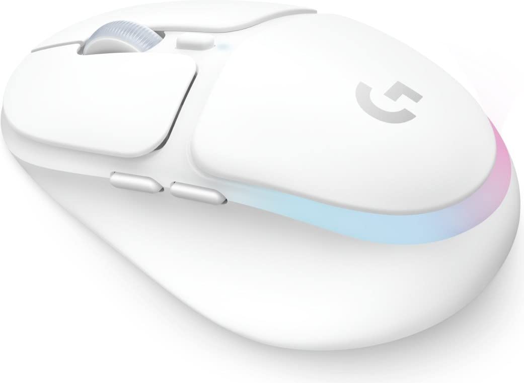 Logitech G705 kabellose Gaming-Mouse, Anpassbare LIGHTSYNC RGB-Beleuchtung, Kabellose Verbindung via LIGHTSPEED und Bluetooth, Leicht, PC/Mac/Laptop – Weiß