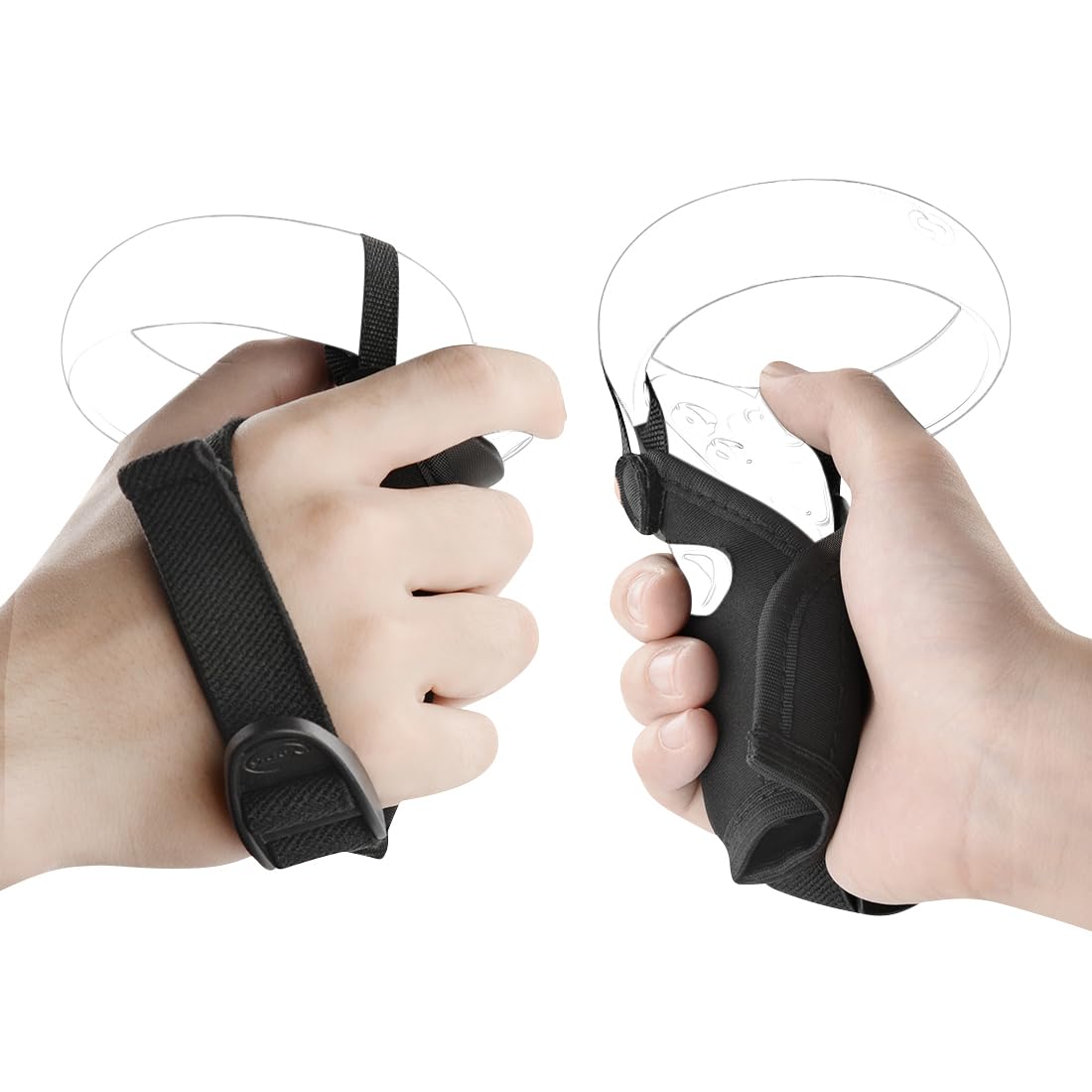 GEEKRIA Controller Cover, Compatible with Oculus Quest VR, Rift S, Washable Protective Sleeve VR Gaming Headset Controllers Replacement, Oculus Touch Controller Protector (Black, 1Pair)