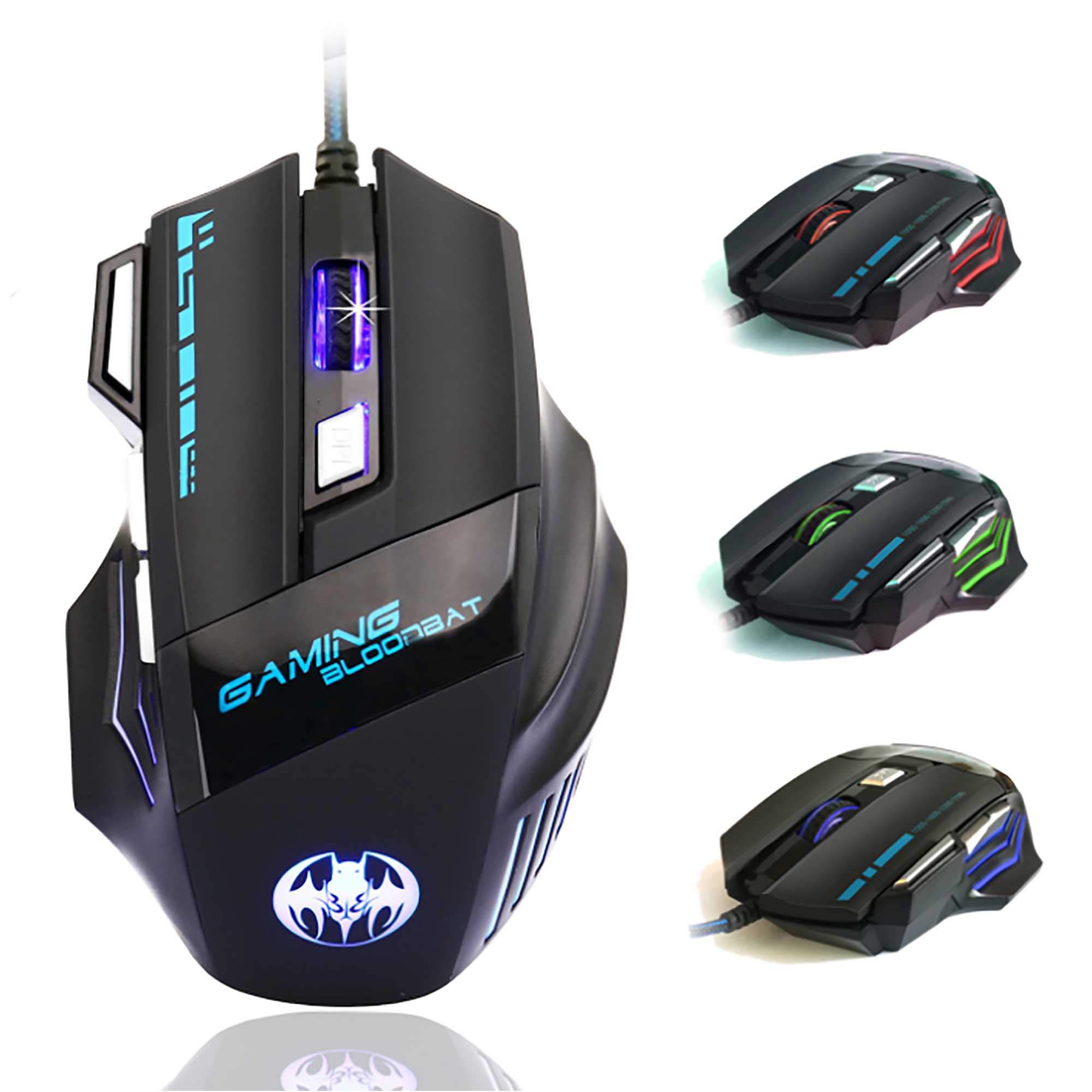 ELLENNE GM02 Professionelle Gaming-Maus, 6800 dpi, 7 Tasten, USB, LED, RGB