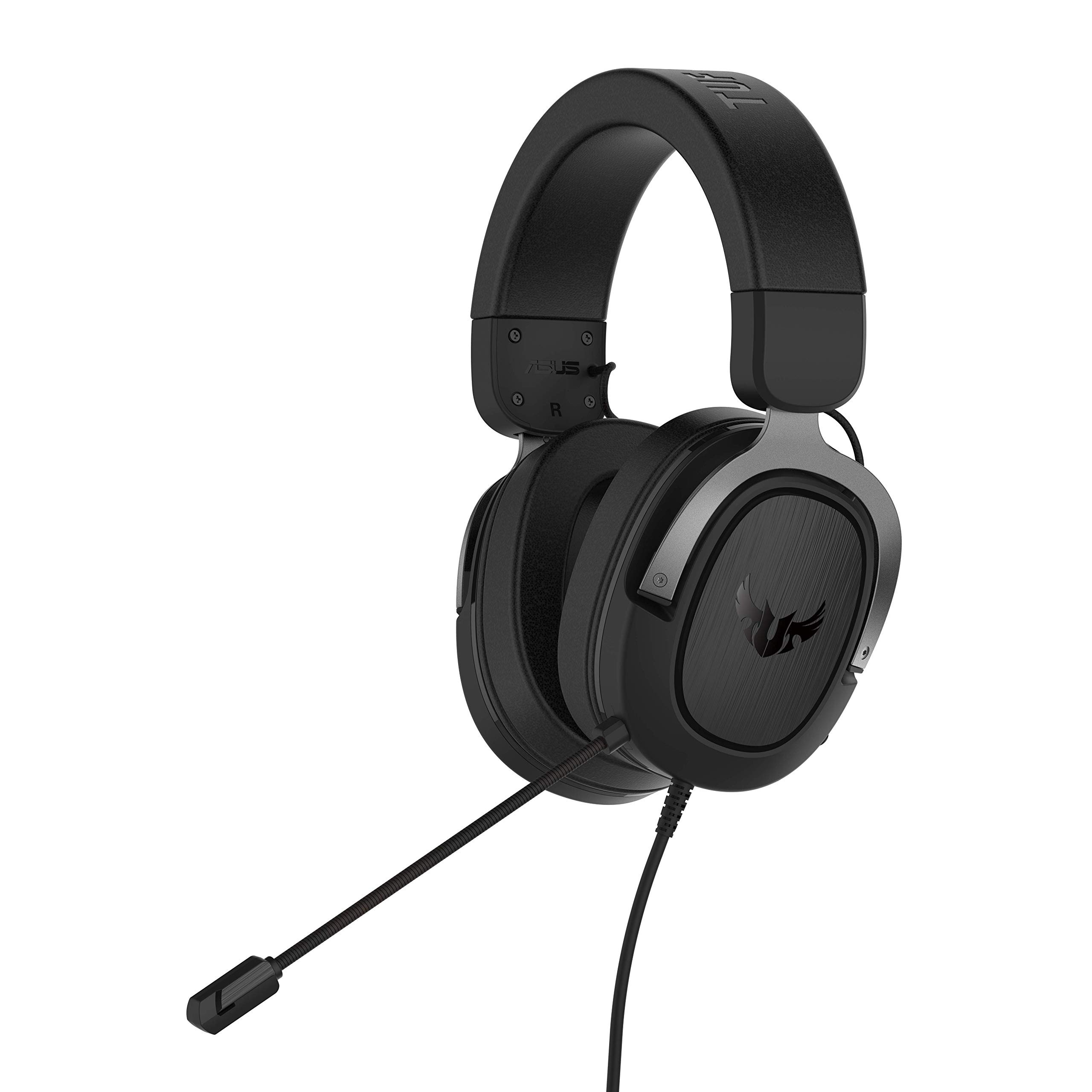 ASUS TUF Gaming H3 Headset (kabelgebunden, Lightweight, Wired,50mm, Hi-Res Audio, Gaming Headset 7.1 Surround Sound, geeignet für Mac, Discord, PS4, Xbox, Switch, Handy) schwarz/Gun Metal