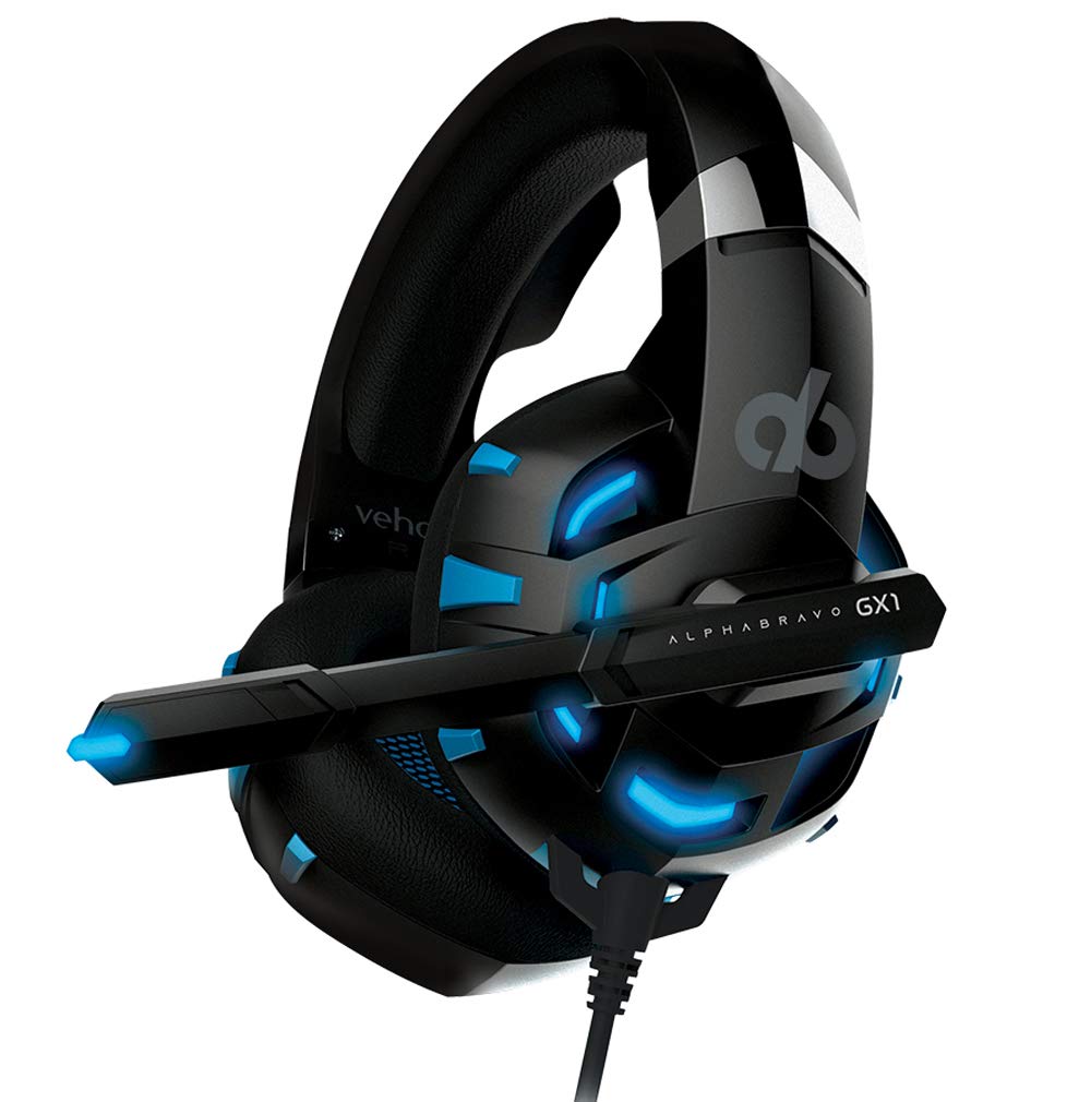 Veho Alpha Bravo GX-1 Gaming-Headset, Multi-Plattform-Kompatibilität, einschließlich PC/MAC/Notebooks, PlayStation, Xbox und Nintendo Switch, Mikrofon mit Geräuschunterdrückung VAB-001-GX-1