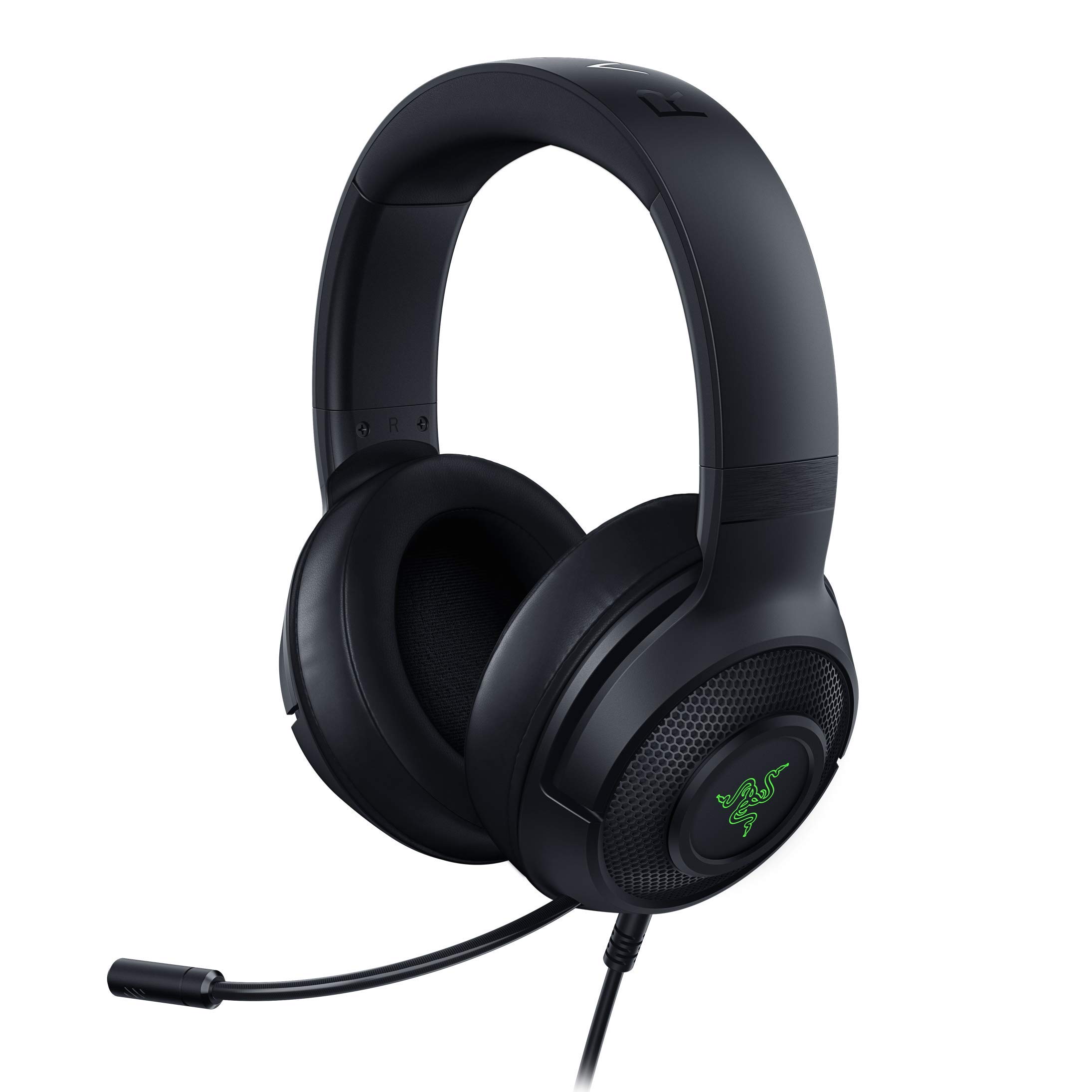 Razer Kraken X USB Ultralight Gaming Headset: 7.1 Surround Sound - Leichter Rahmen - Grüne Logo-Beleuchtung - Integrierte Audio-Steuerung - Biegbares Nierenmikrofon - Für PC - Klassisches Schwarz