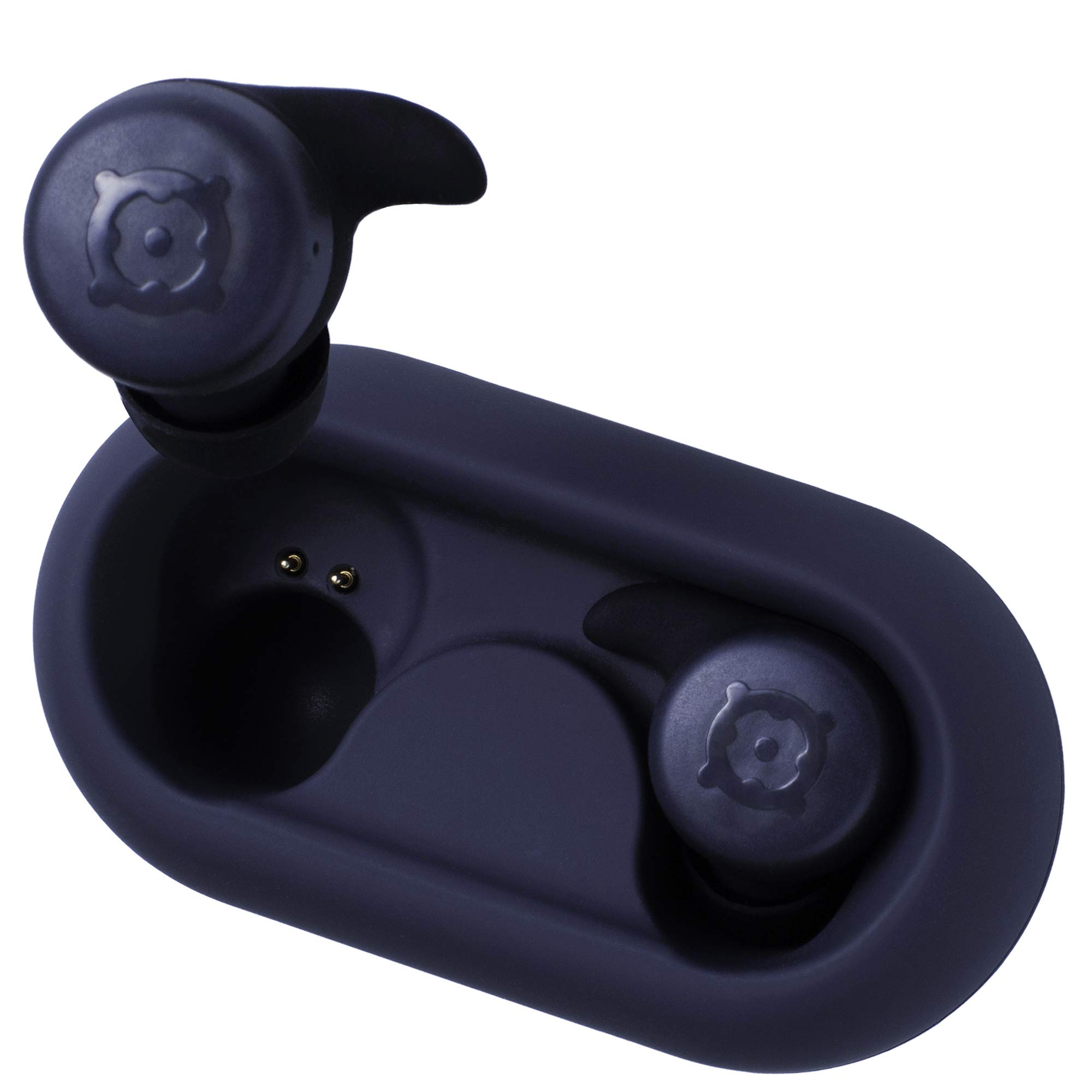 Boompods BOOMBUDS X True Wireless – Bluetooth-Ohrhörer, IPX 6, wasserdicht/schweißfest, Ergofit, tragbare, magnetische Ladehülle, Beste Sport-Kopfhörer, blau, Einheitsgröße