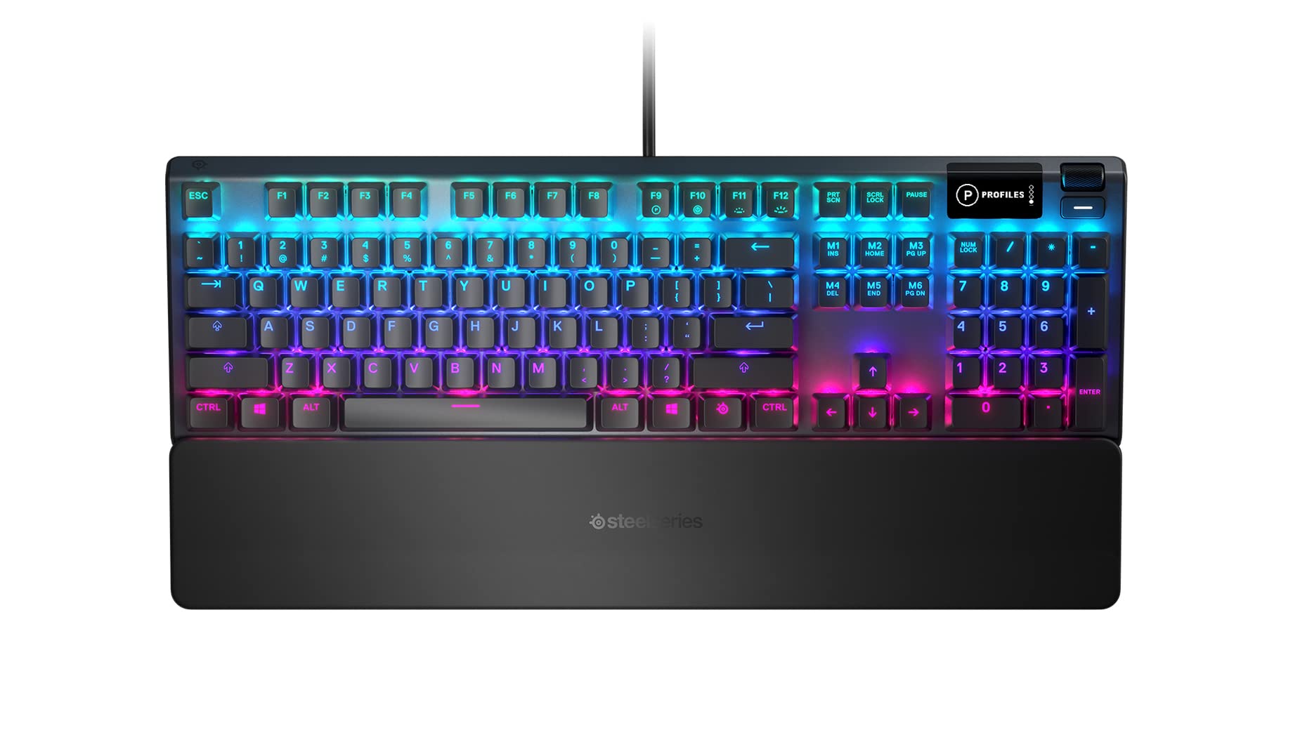 SteelSeries Apex 5 - Hybrid-Mechanische Gaming Tastatur - Tastenweise RGB-Beleuchtung - Oled Smart-Display - Amerikanisch (QWERTY) Layout, Schwarz