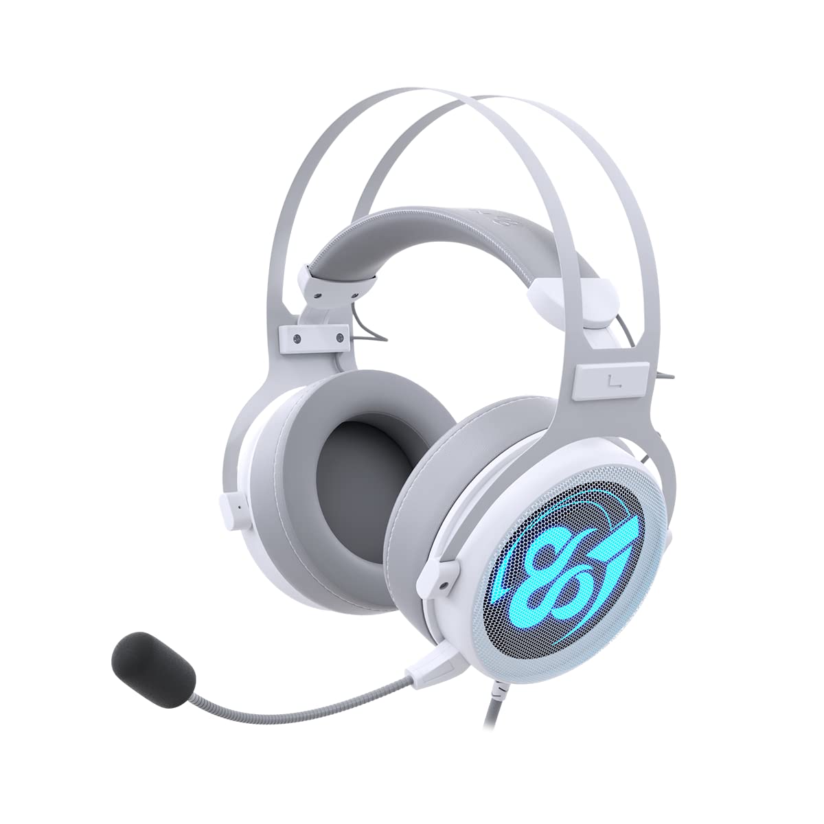 Newskill Kimera V2 Ivory 7.1 Gaming-Kopfhörer kompatibel mit PC und PS4 in weiß