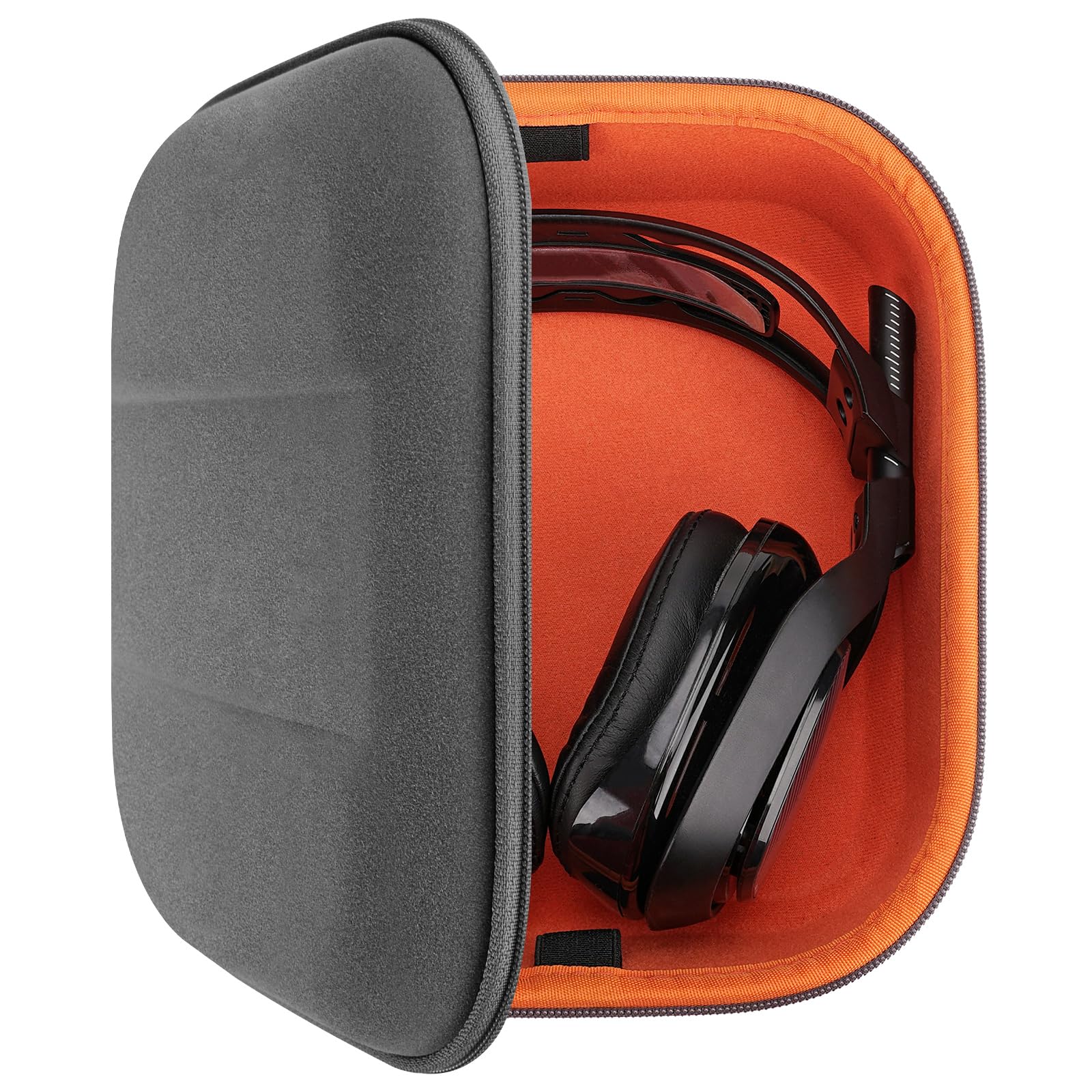 Geekria Shield Case für große Over-Ear-Kopfhörer, Ersatz-Schutzhülle aus Hartschale für Reisen mit Kabelaufbewahrung, kompatibel mit Astro Gaming A50Gen4 (Mikrofaser, Grau)