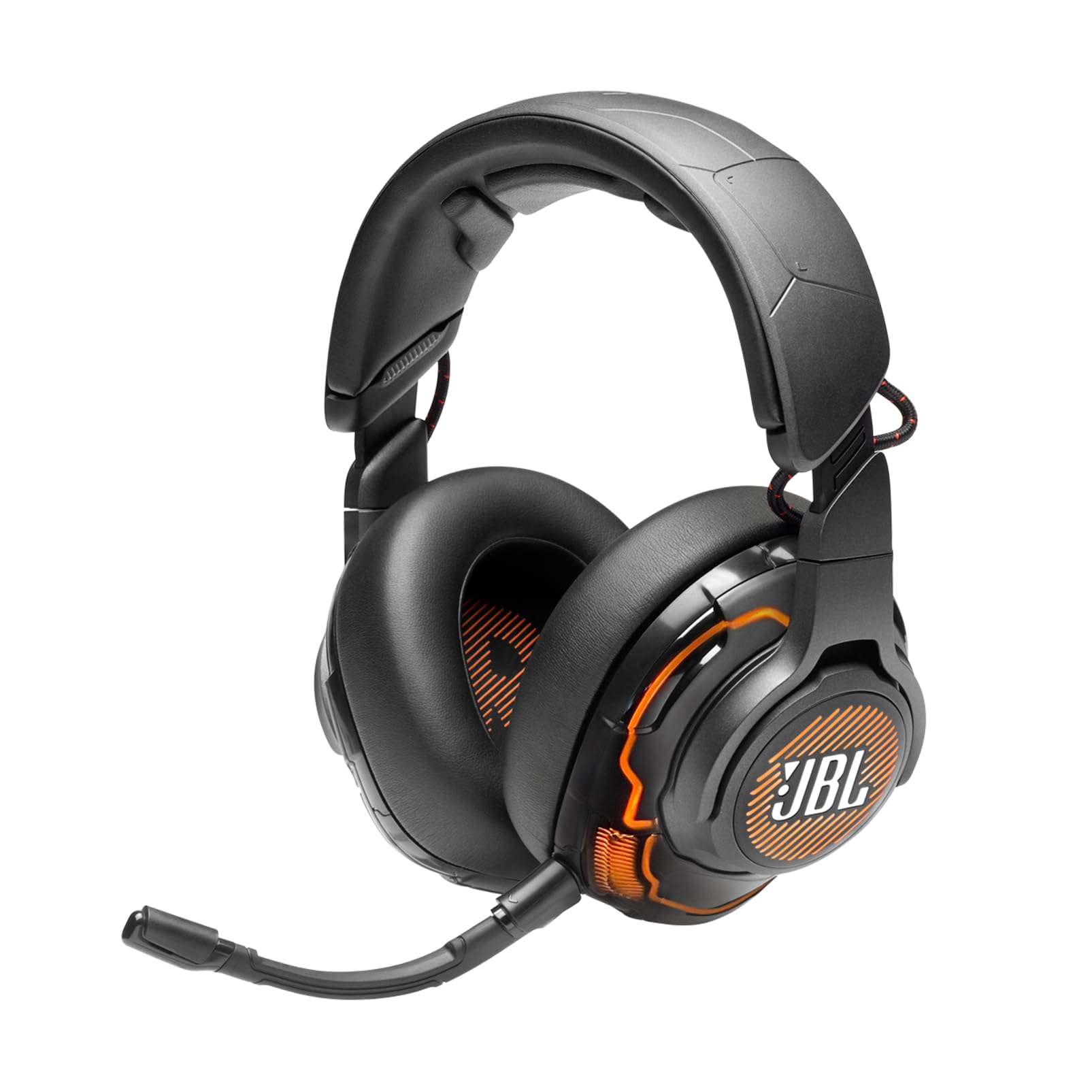 JBL Quantum ONE Over-Ear Performance Gaming Headset mit aktiver Geräuschunterdrückung (kabelgebunden), Schwarz, Größe L