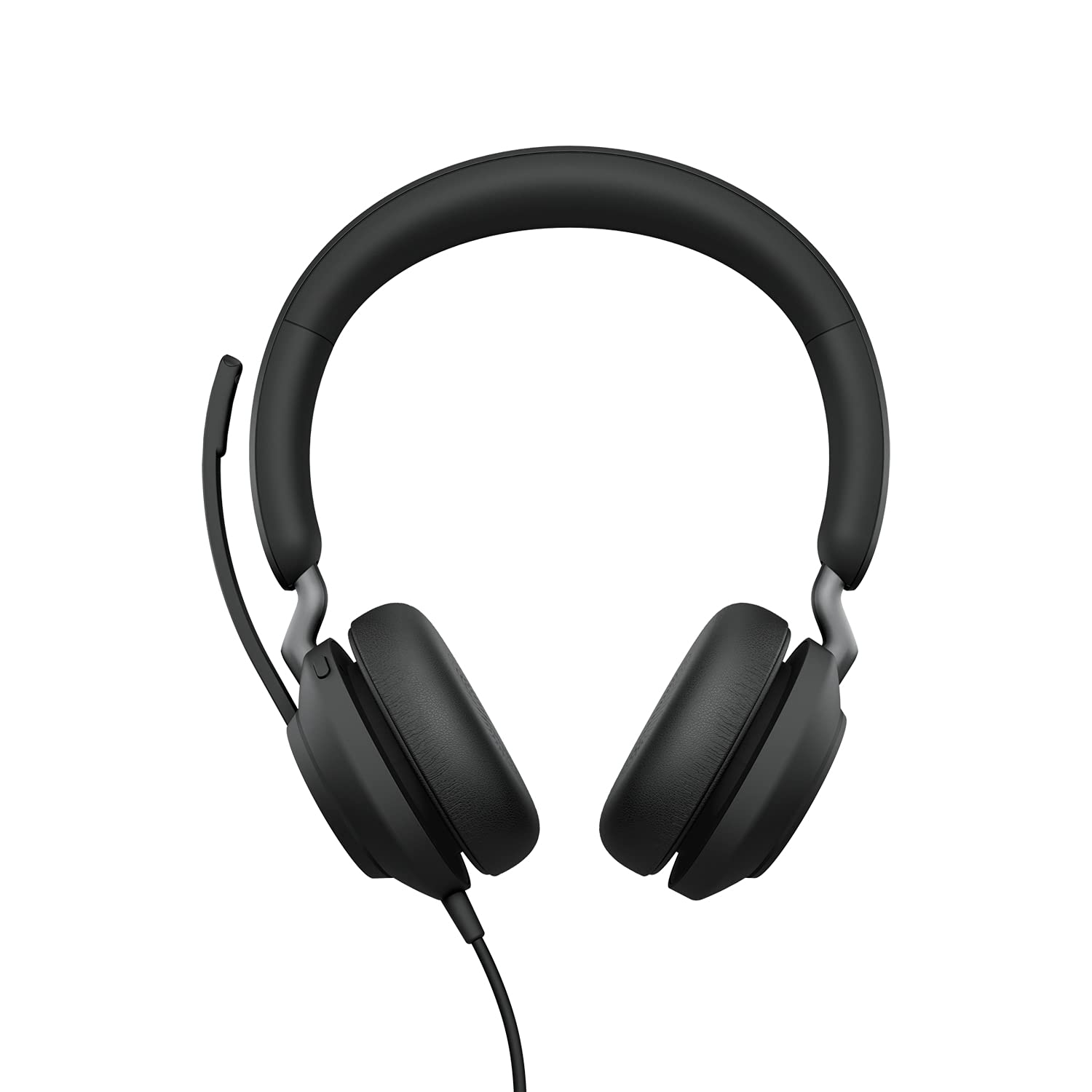Jabra Evolve2 40 PC Headset – Noise Cancelling Microsoft Teams Certified Stereo Headphones with 3-Microphone Call Technology – USB-A Cable – Black