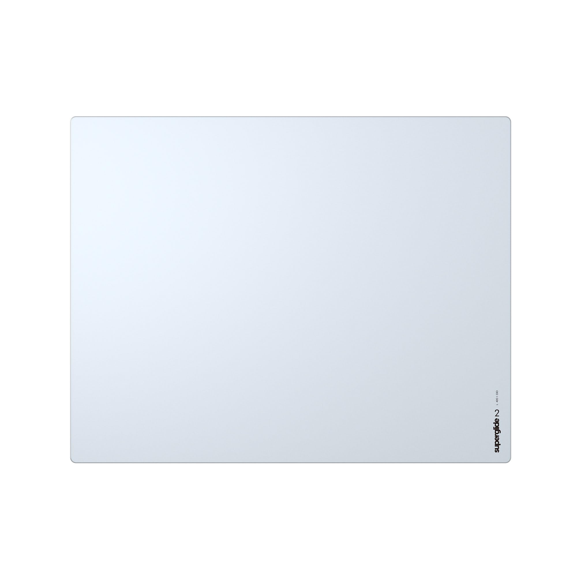 Pulsar Superglide Gaming-Mauspad aus Glas, V2, Aluminium-Silikat-Glasoberfläche, rutschfest, vollständig geformt, hochdichtes Silikongummi, 41,9 x 33 cm (L, Weiß)