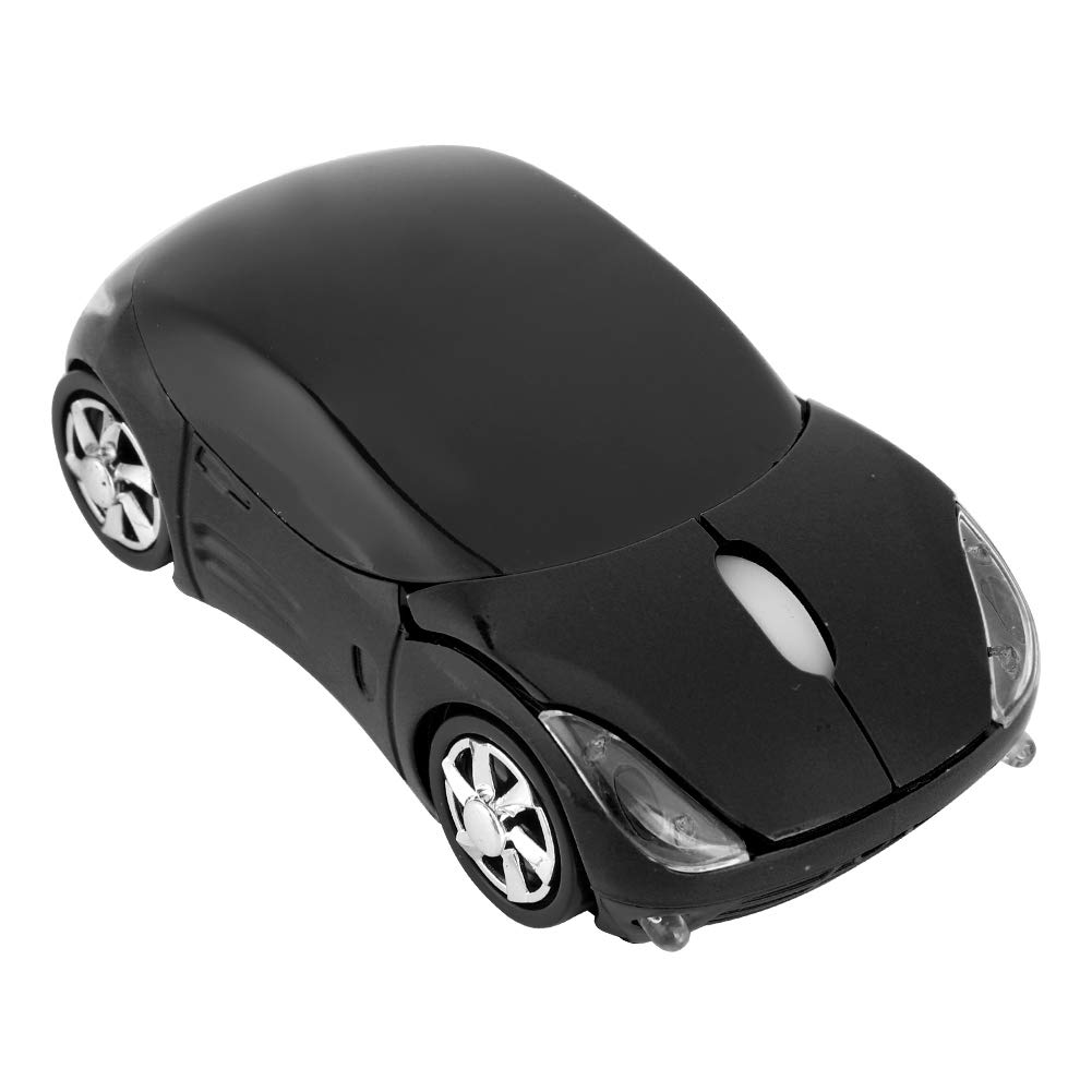 Kabellose Maus mit USB Empfänger, 2.4G Optische Gaming Maus, 3 Tasten, 1600 DPI, für Kinder, Laptop, PC (Schwarz)
