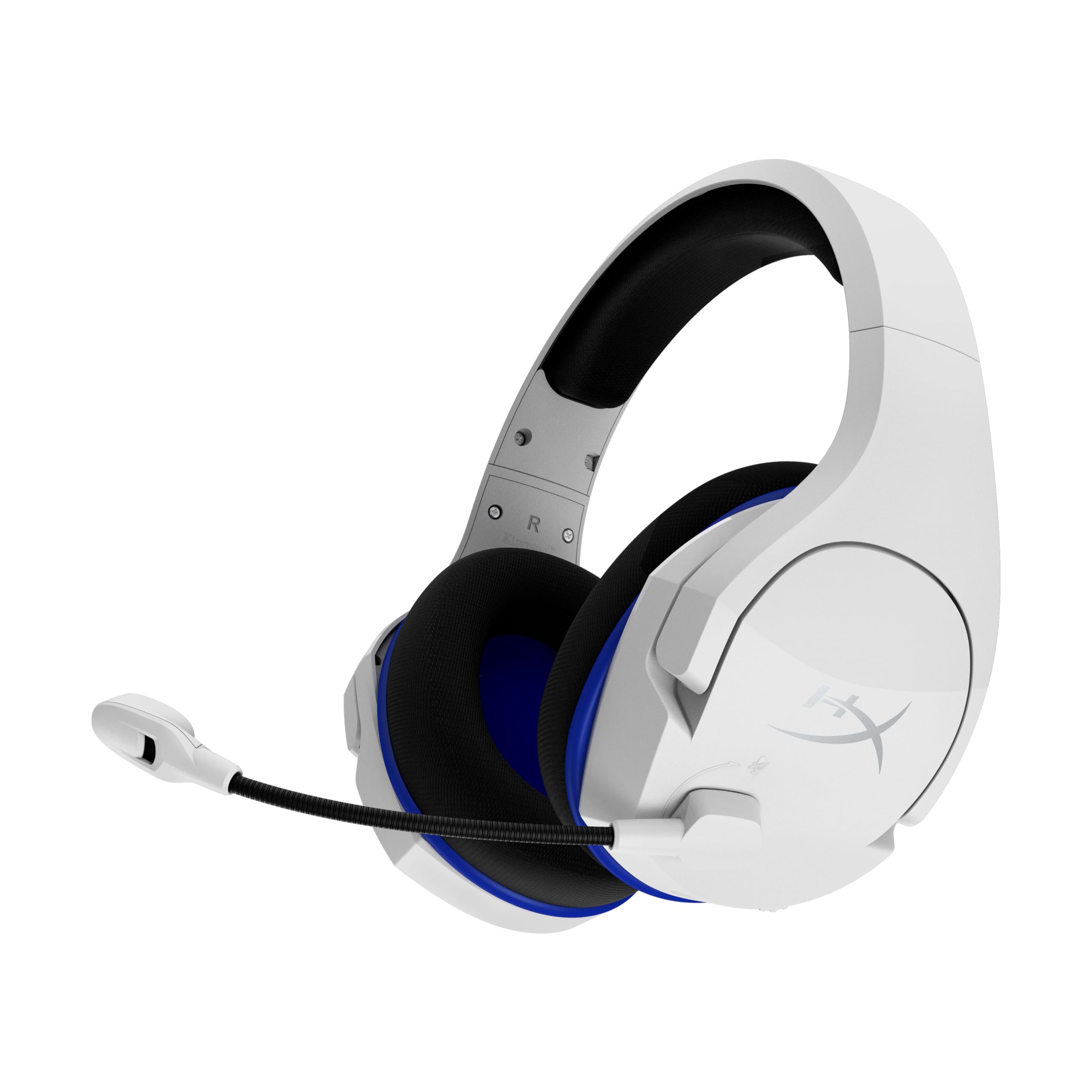 HyperX Cloud Stinger Core, Kabelloses Gaming-Headset, 2,4-GHz, kompatibel mit PS5, PS4 und PC, leicht, robuste Stahlschieber, Mikrofon mit Geräuschunterdrückung, integrierte Audiosteuerung, Weiß